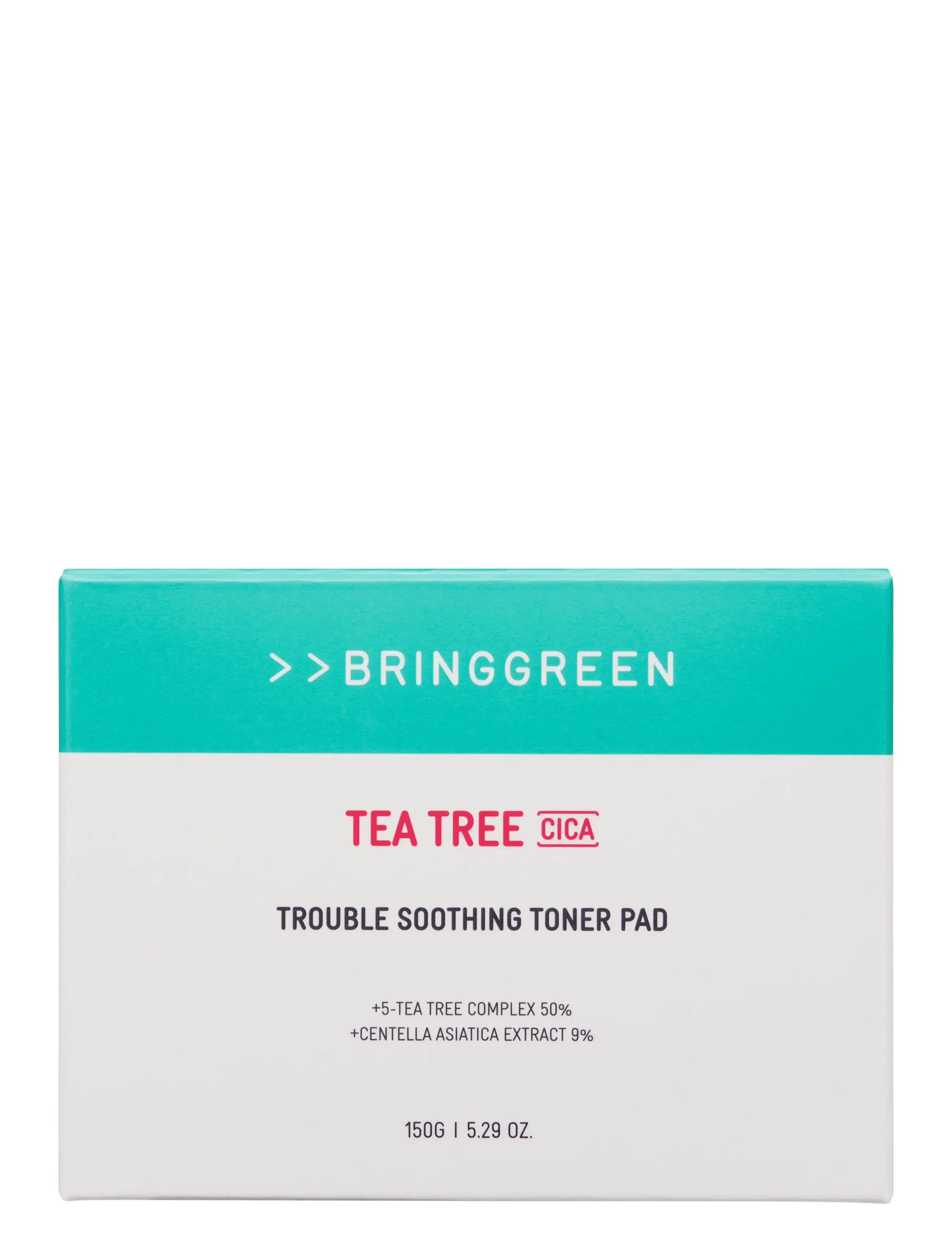 BRINGGREEN - BRINGGREEN Tea Tree Cica Trouble Soothing Toner Pad 90ea - toner pads - clear - 2