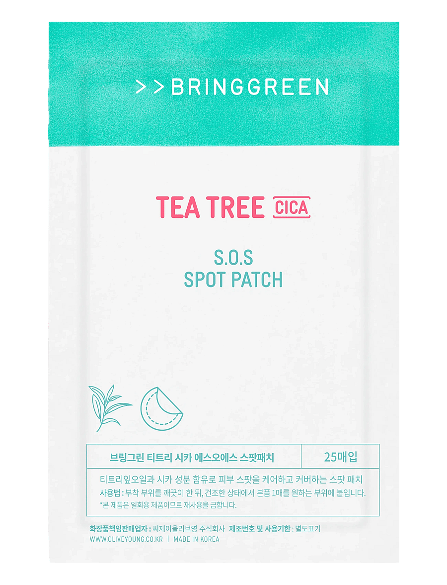 BRINGGREEN - BRINGGREEN Teatree Cica SOS Spot Patch 75+25P - spordihooldusvahendid - clear - 0