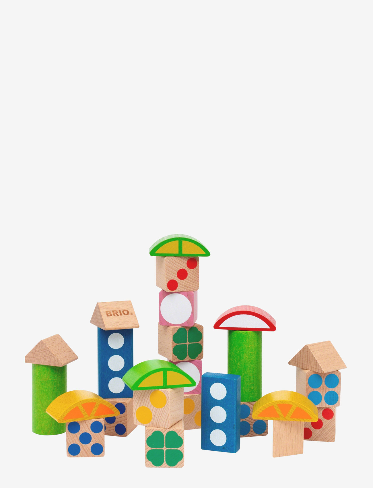 BRIO - 25 mönstrade träklossar - träpussel - multi coloured - 0