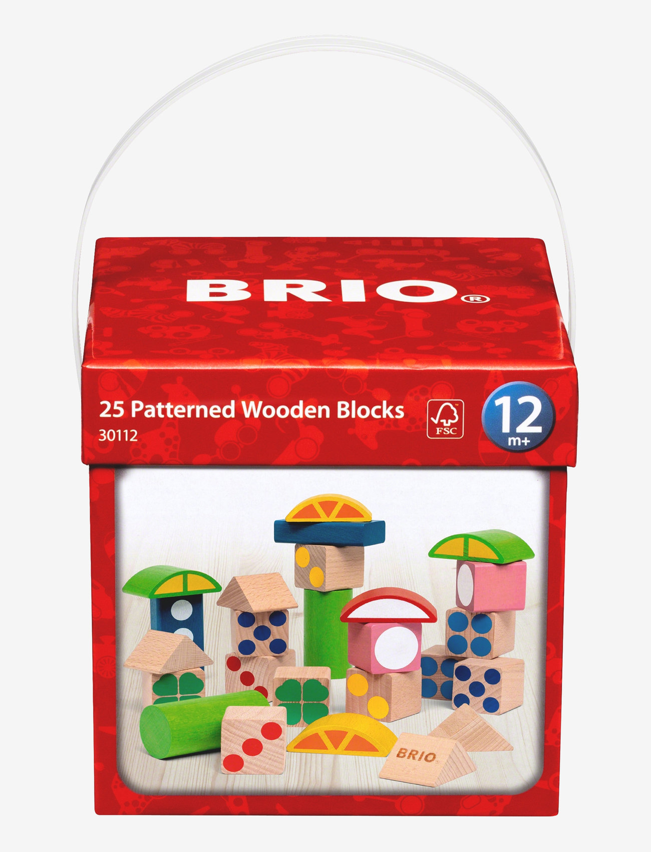 BRIO - 25 mönstrade träklossar - träpussel - multi coloured - 1