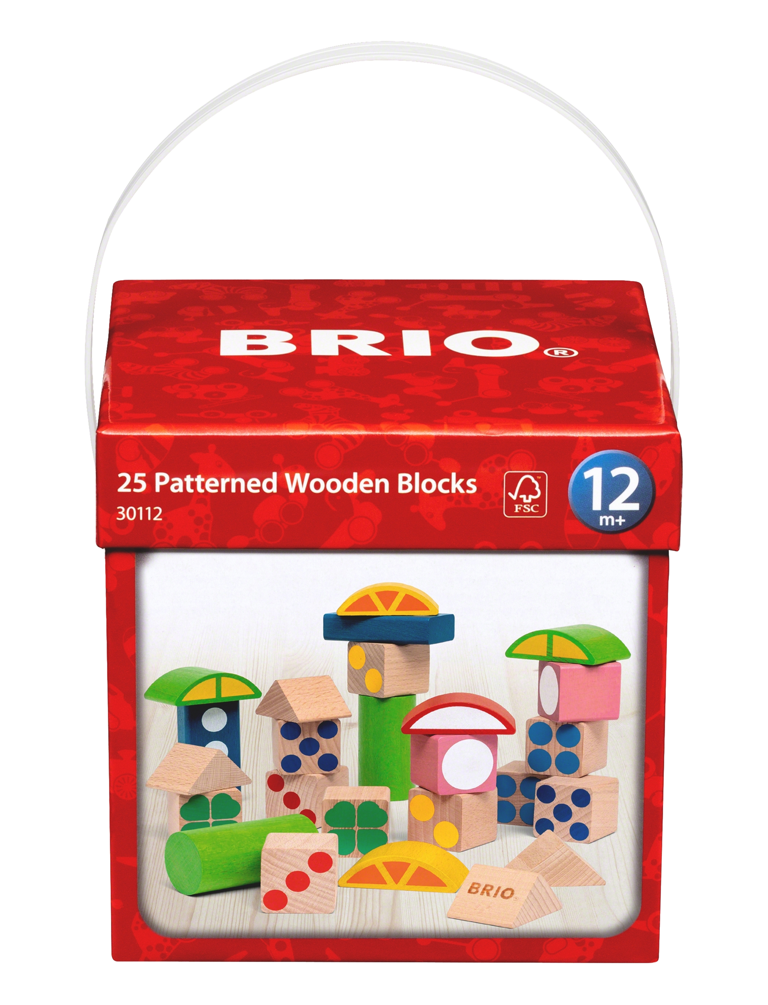 BRIO - BRIO 30112 25 Mønstrede træklodser - træpuslespil - multi coloured - 1