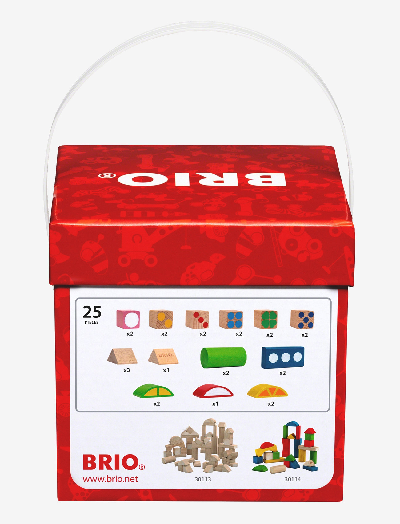 BRIO - 25 mönstrade träklossar - träpussel - multi coloured - 2