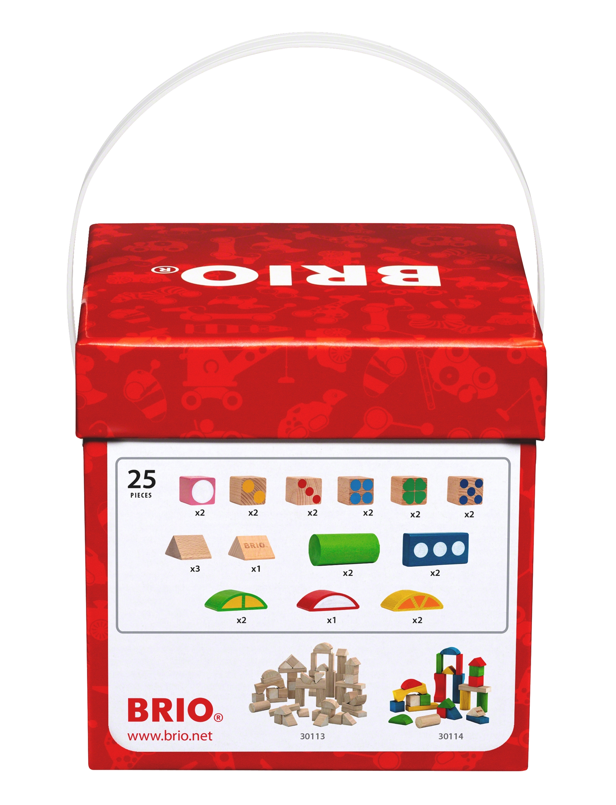 BRIO - BRIO 30112 25 Mønstrede træklodser - træpuslespil - multi coloured - 2