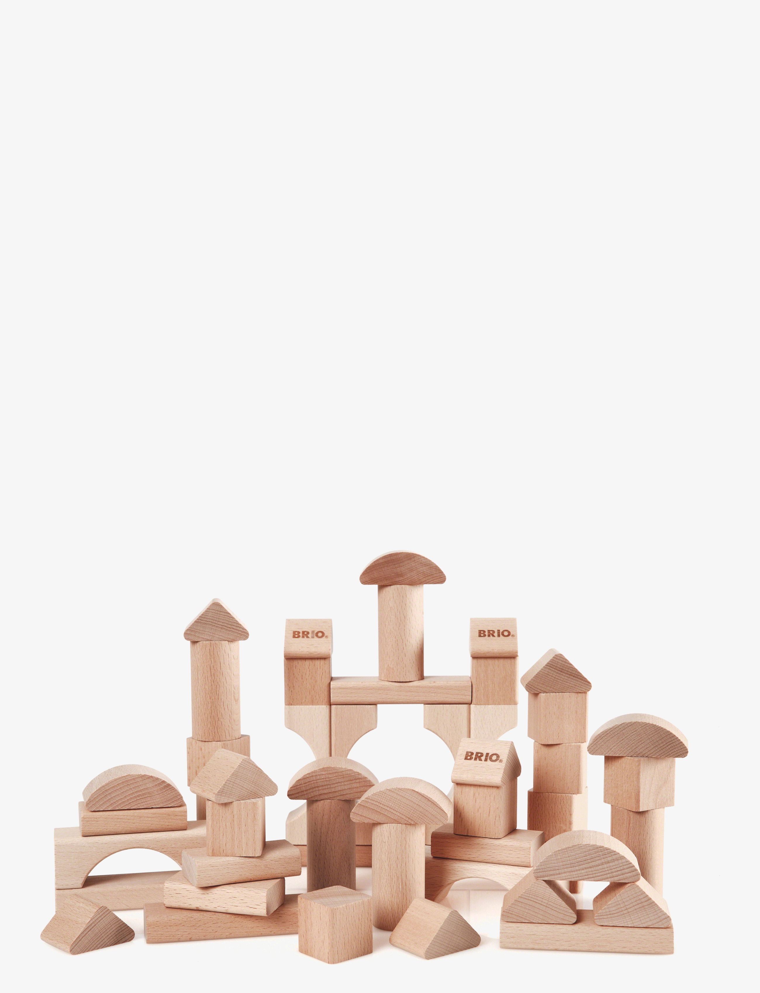 BRIO 30113 Byggeklodser, Natur, 50 Stk., Børn, Building Blocks, Beige, Str: ONE SIZE