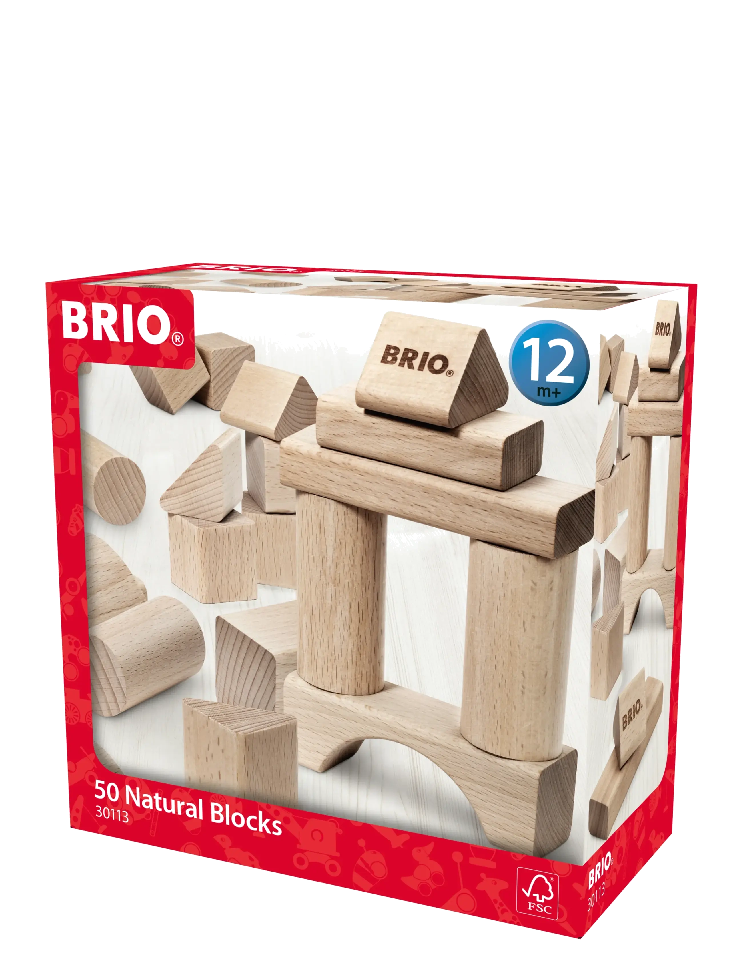 BRIO - BRIO 30113 Byggeklodser, natur, 50 stk. - byggeklodser - multi coloured - 1