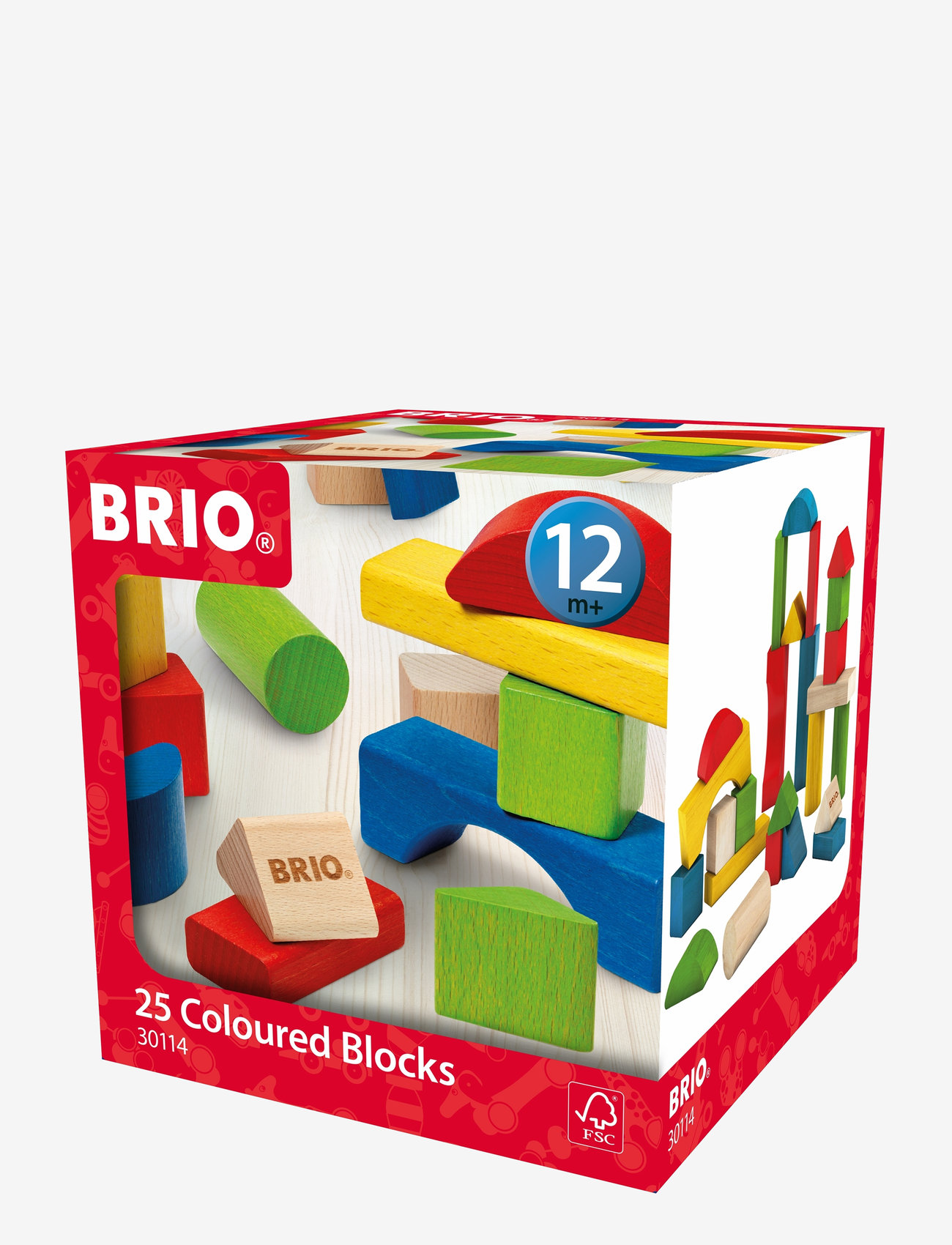 BRIO - 25 Coloured Blocks - multi coloured - 1