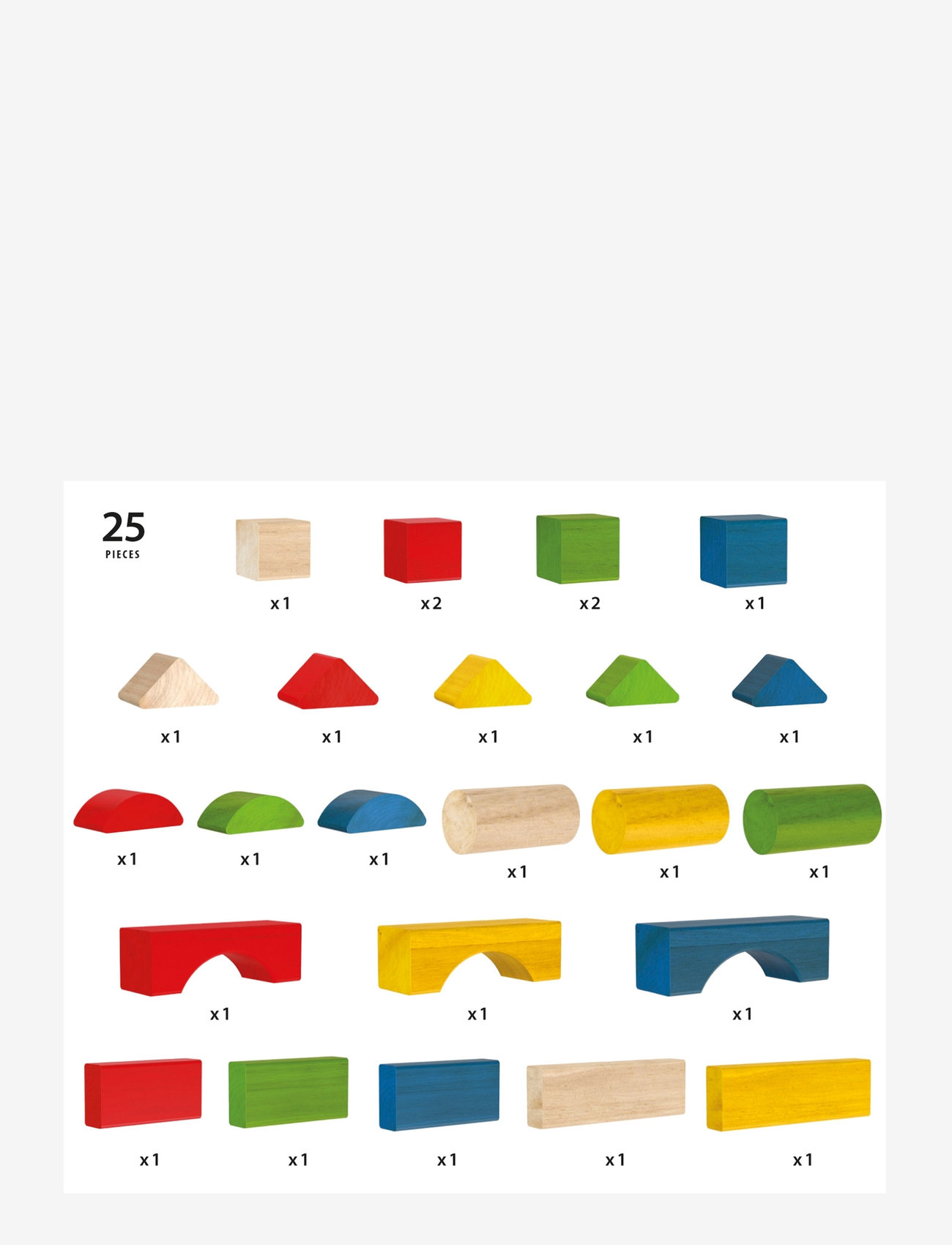 BRIO - 25 Coloured Blocks - multi coloured - 2