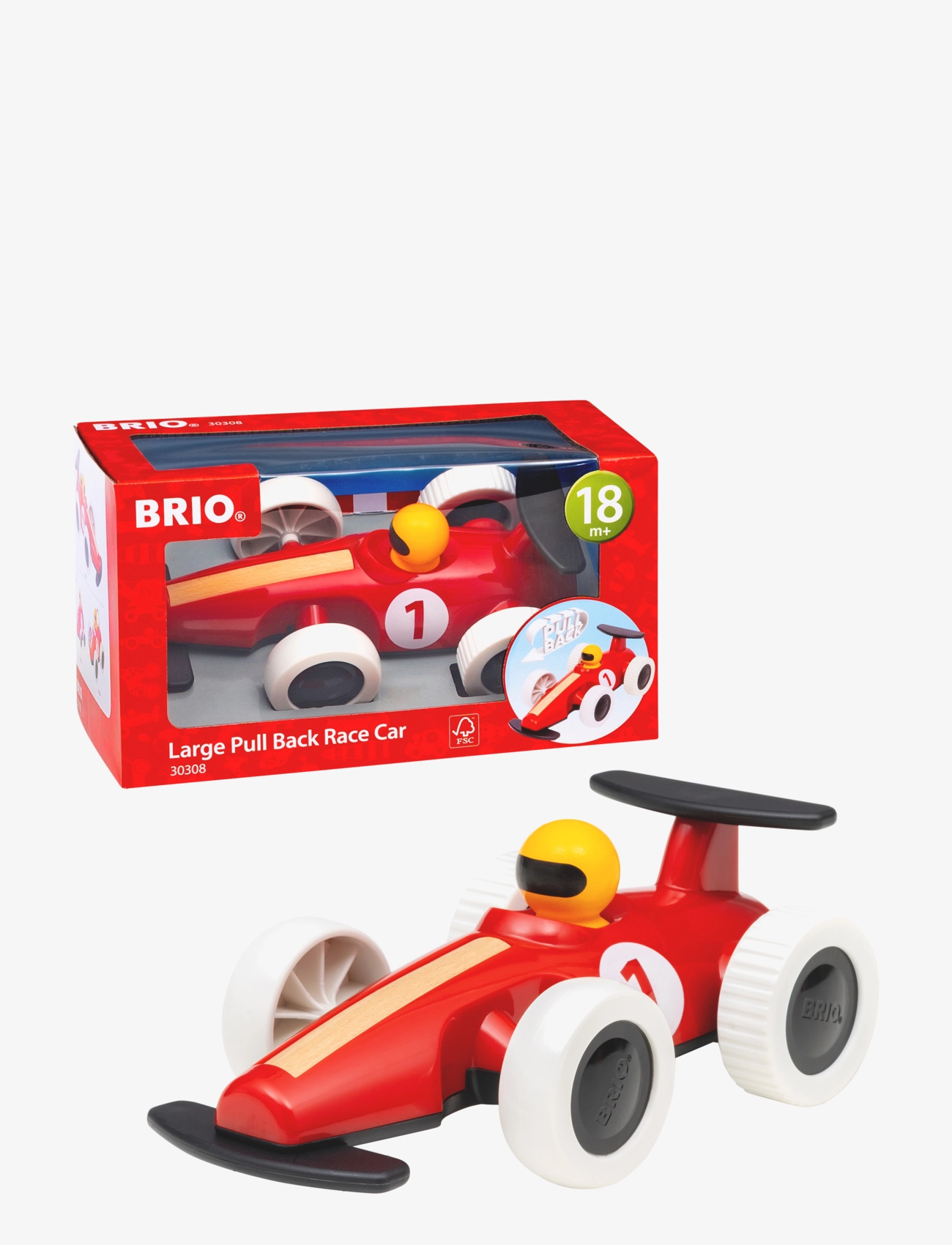 BRIO Large Pull Back Race Car - Leksaksfordon & Bilar - MULTI COLOURED / multi