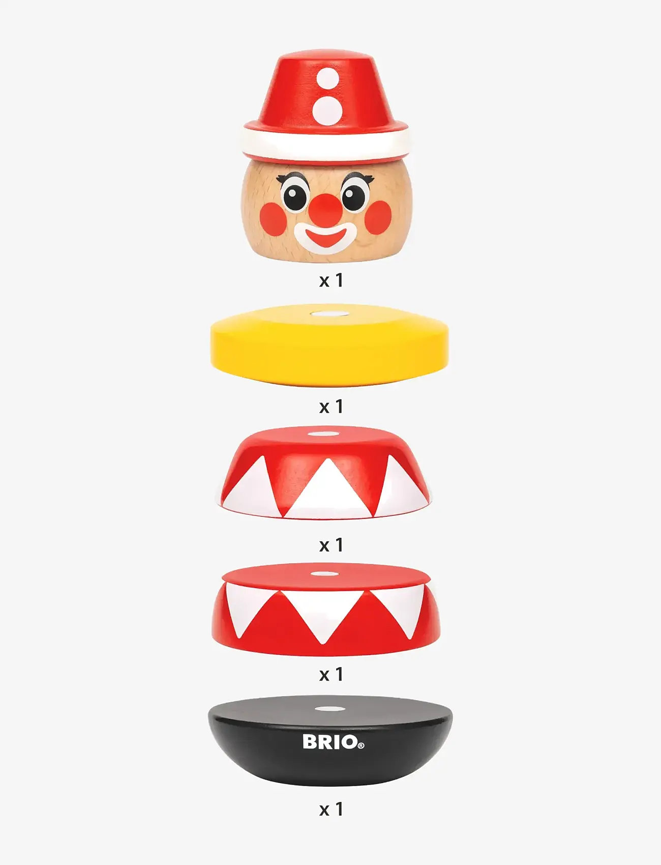 BRIO - Magneettinen pinottava klovni - stackable blocks - multi coloured - 1