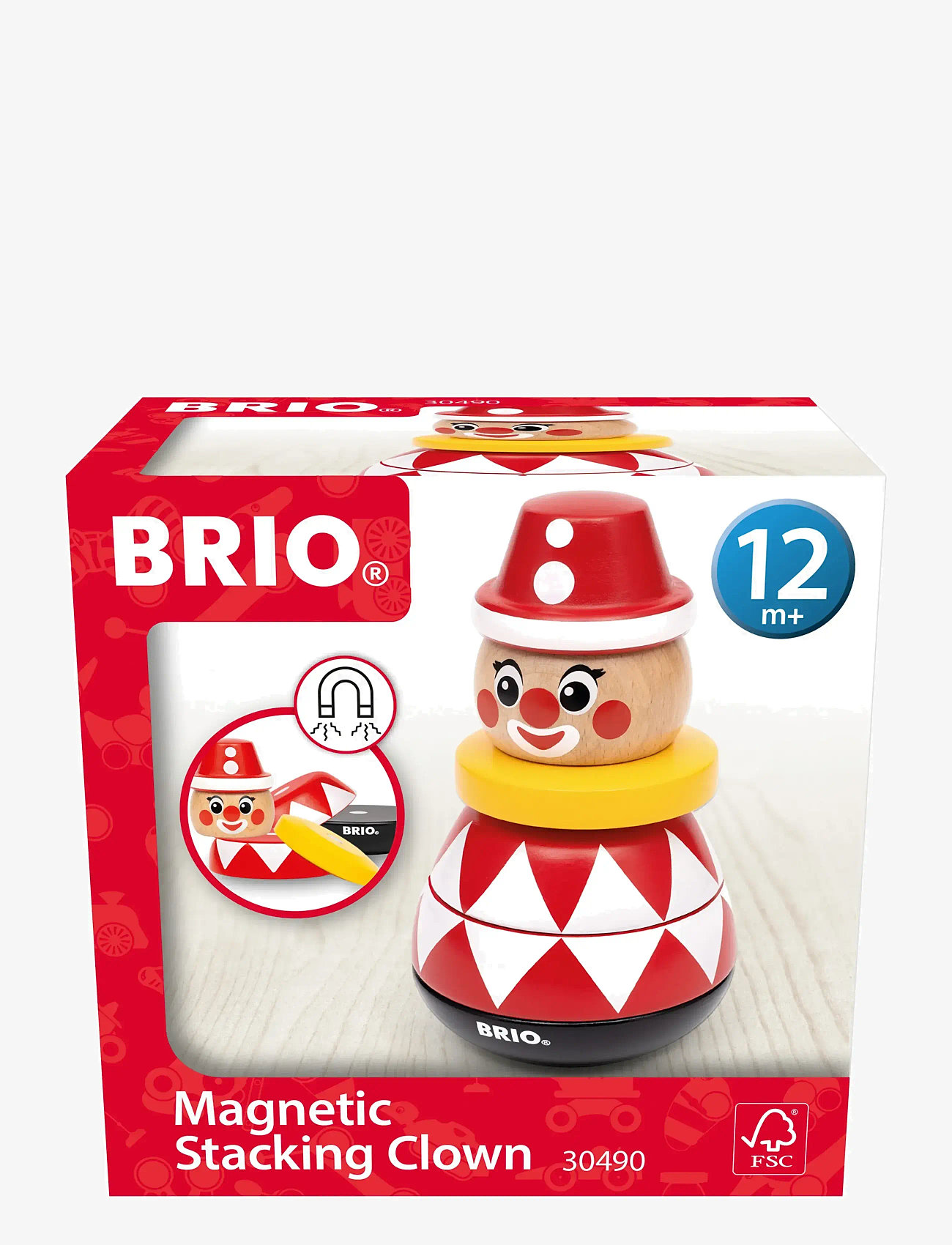 BRIO - Magneettinen pinottava klovni - stackable blocks - multi coloured - 3