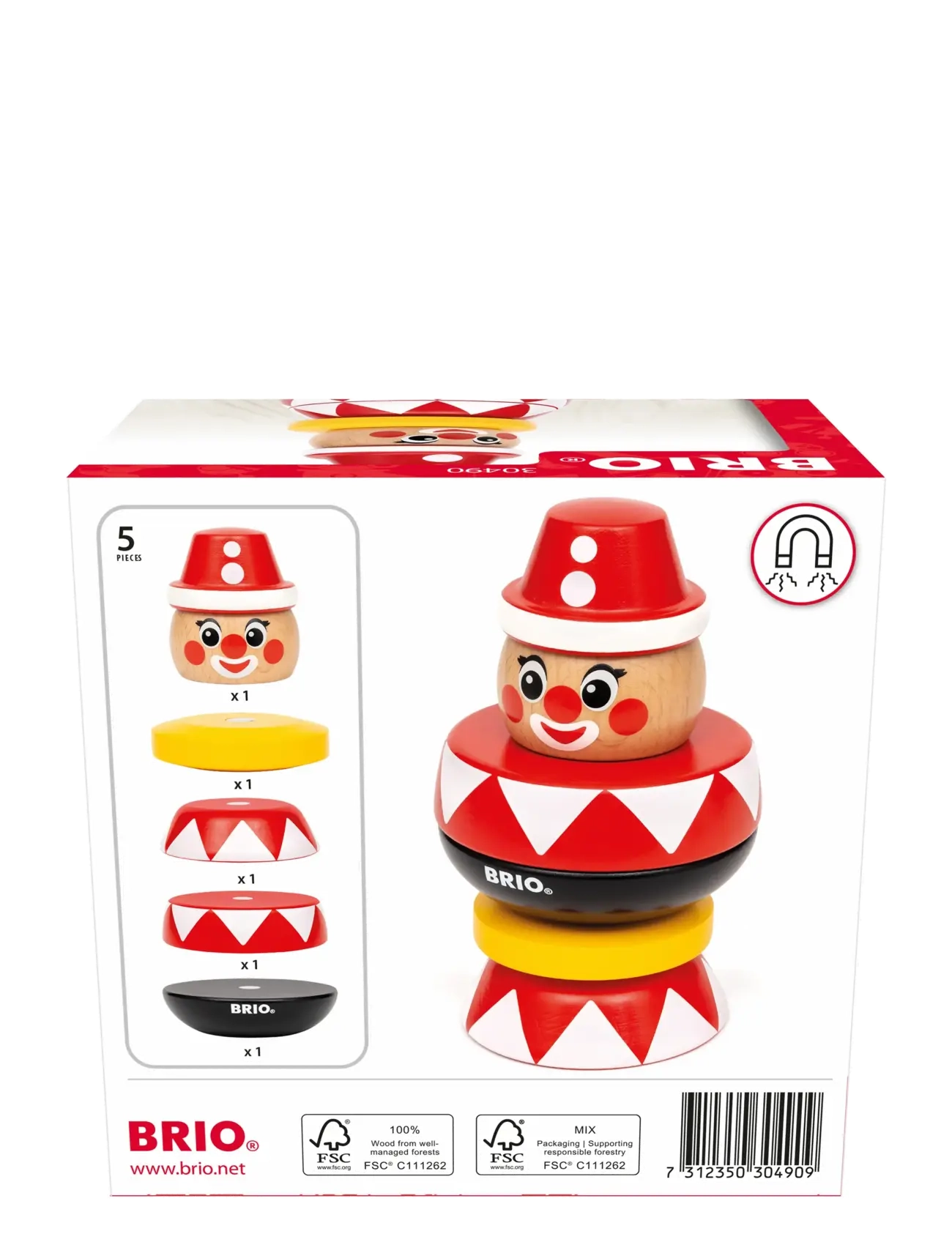 BRIO - Magnetisk stableklovn - stapelbare blokk - multi coloured - 4