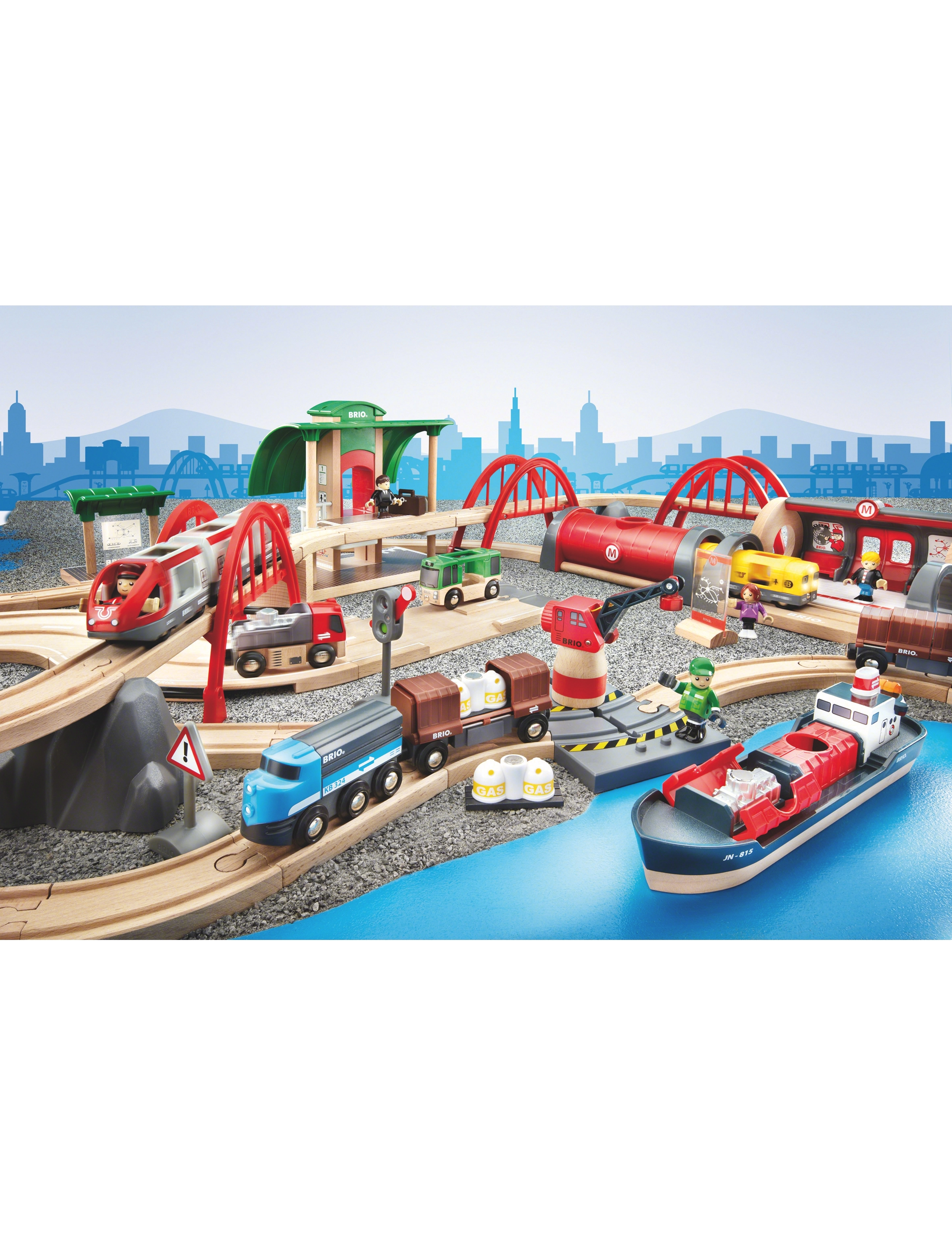 BRIO Brio 33052 Togbane, Deluxe Sæt, One Size, Multi/patterned, Legetøjskøretøjer > Tog, Børn