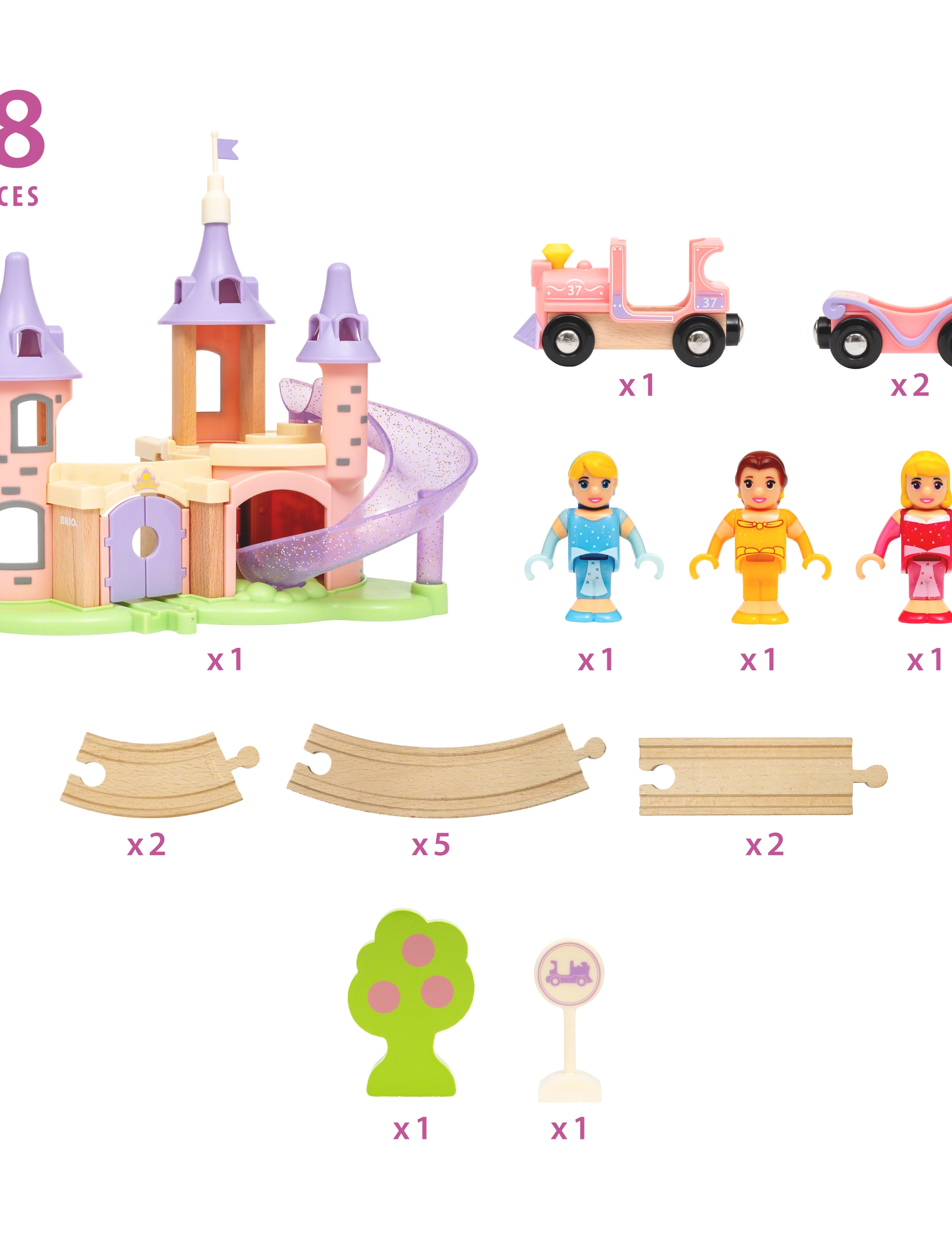 BRIO - BRIO 33312 Disney Princess Slot sæt - legetøjsfigurer & sæt - multi coloured - 2