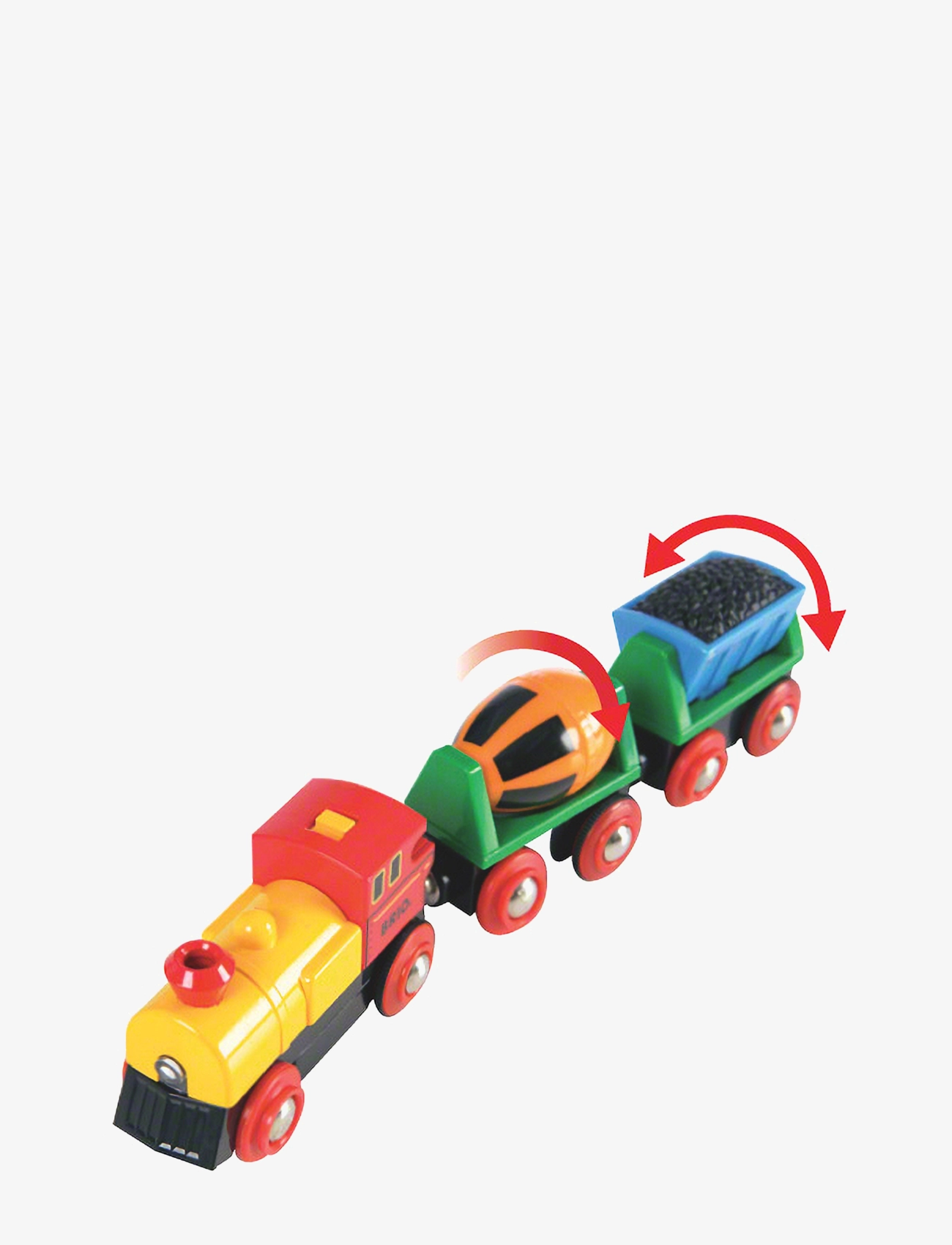 BRIO - BRIO®World Lok B/O med 2 vogner - tog - multi coloured - 3