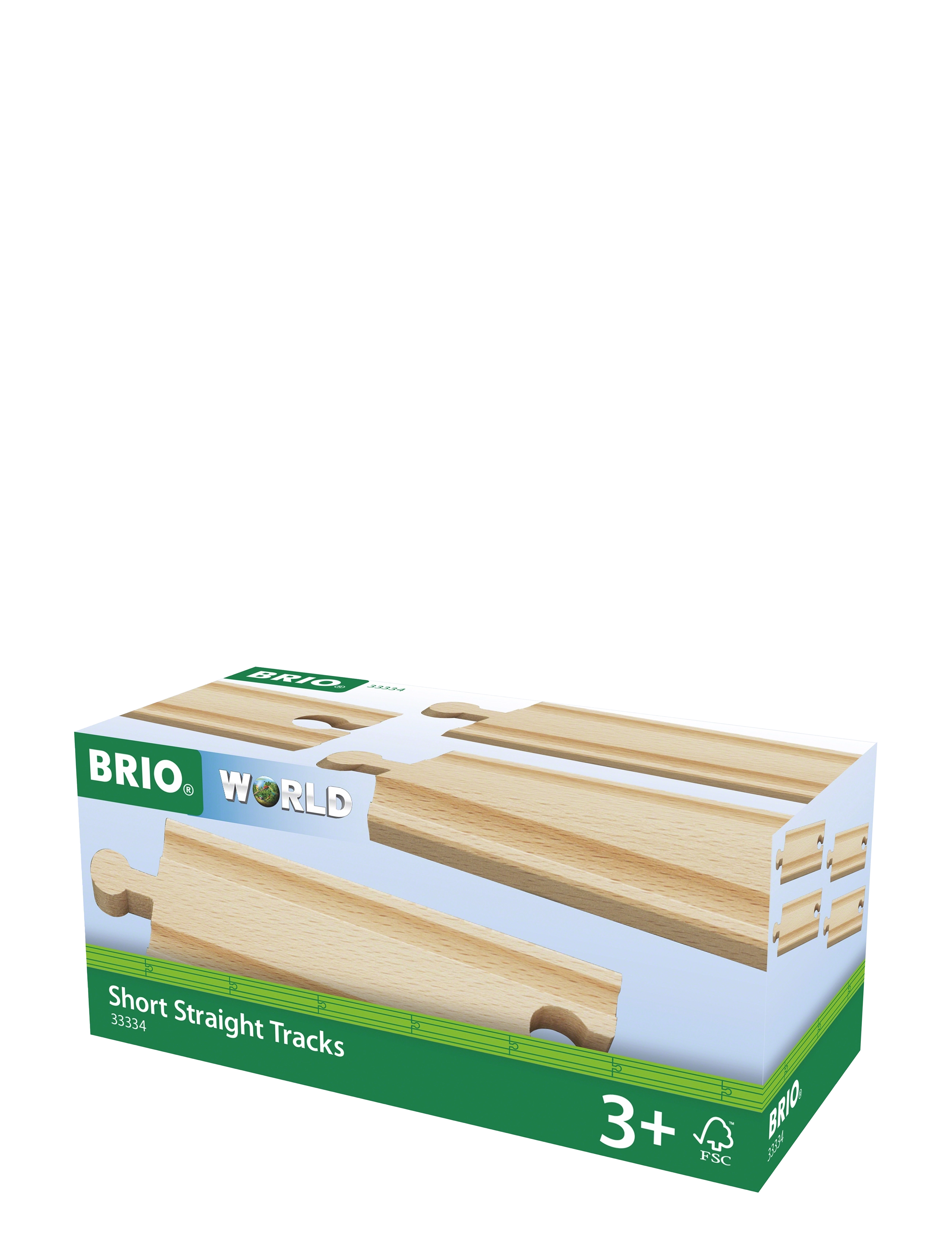 BRIO - BRIO® Skinner rett 108mm/4pk - puslespill i tre - multi coloured - 2