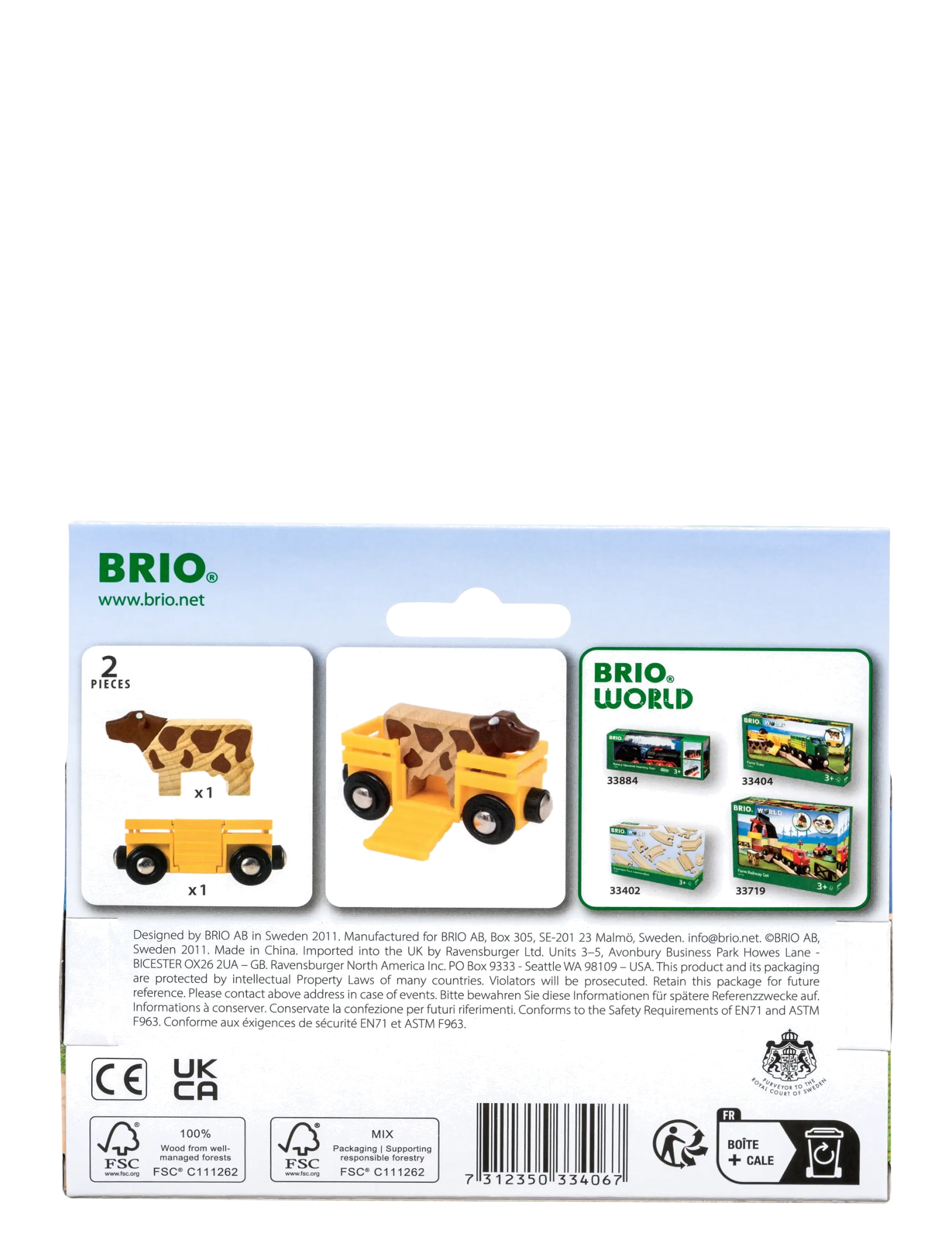 BRIO - Karjavaunu & lehmä - junat - multi coloured - 3