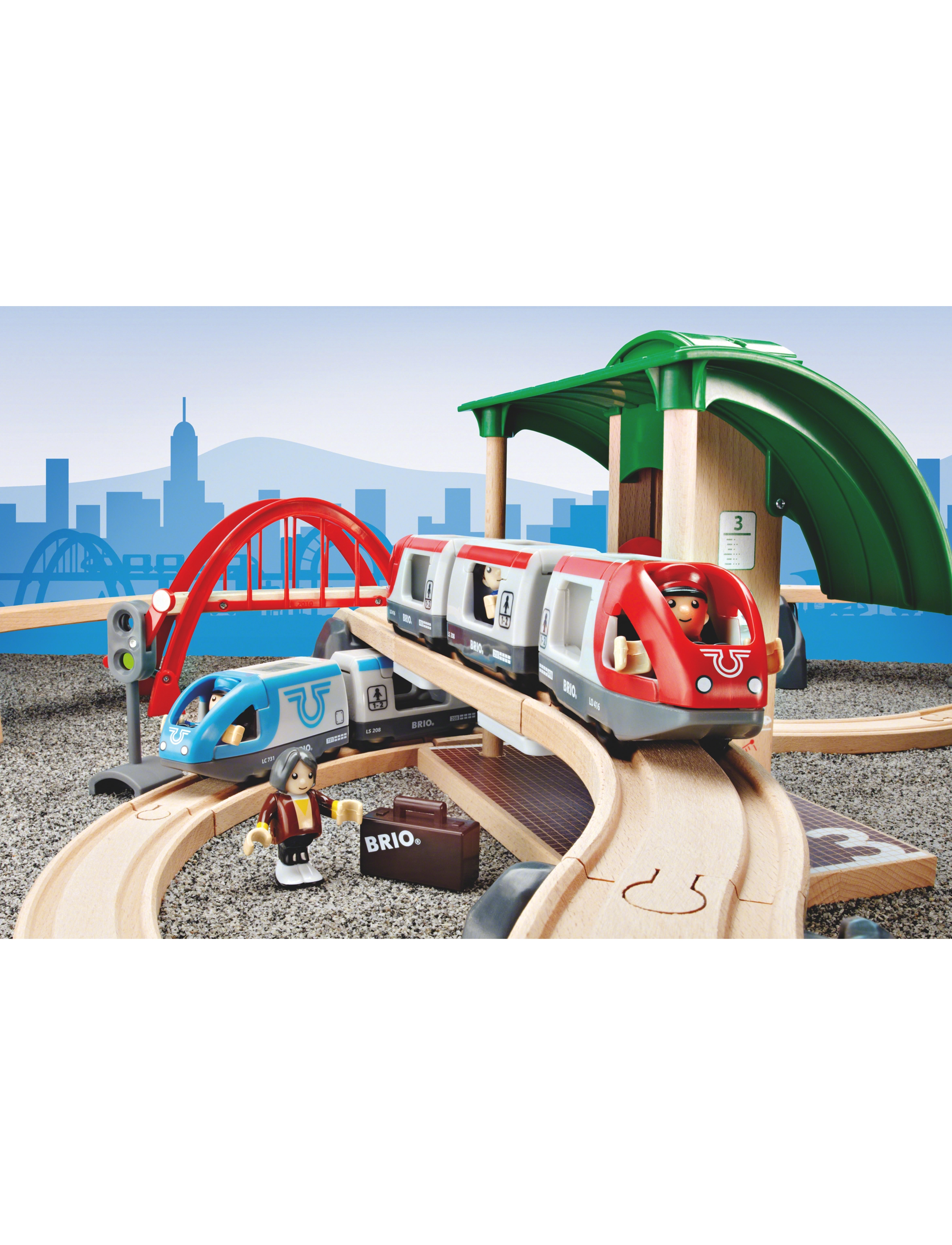 BRIO Brio 33512 Togbane, Stor, På Rejse, One Size, Multi/patterned, Legetøjskøretøjer > Tog, Børn