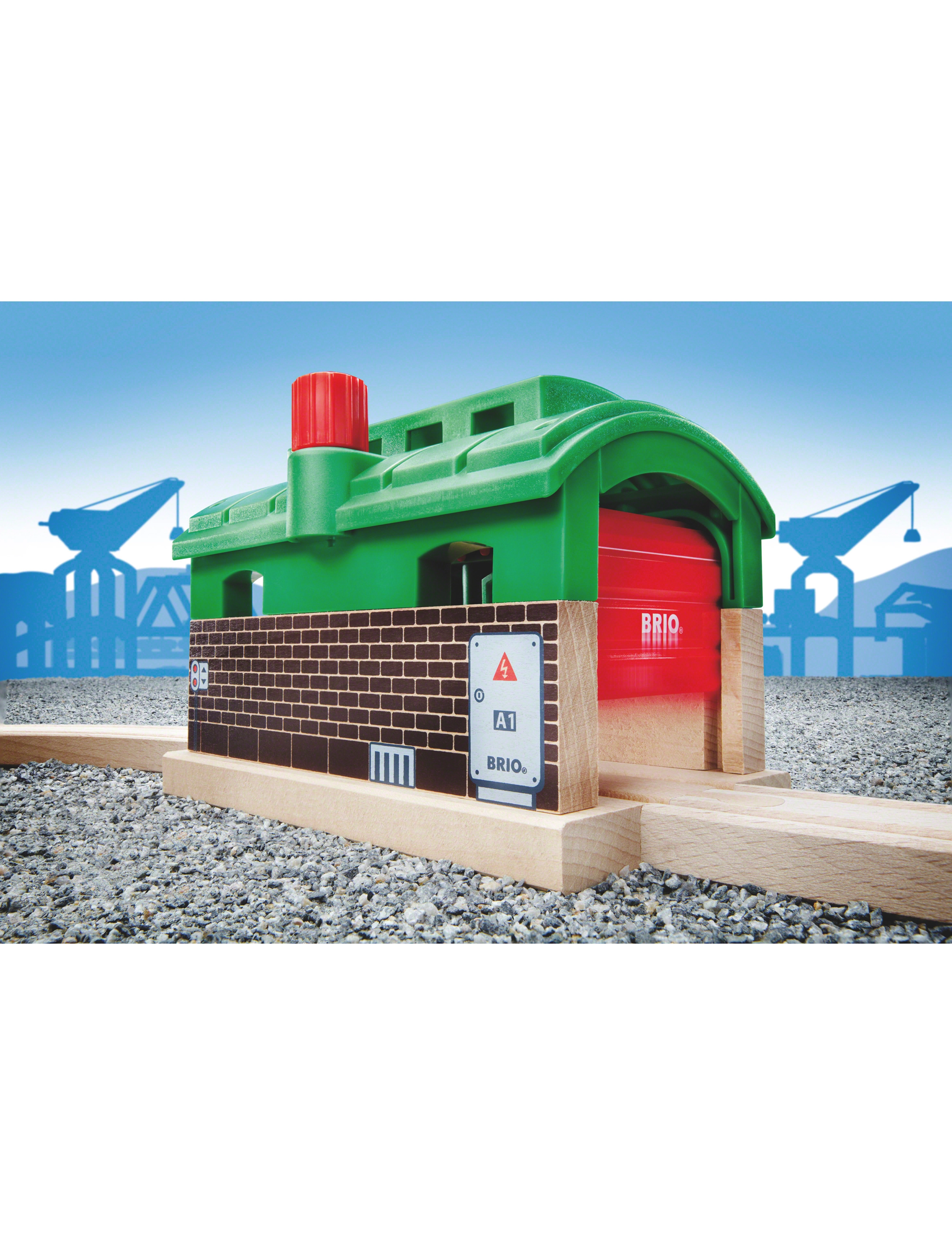 BRIO Brio 33574 Toggarage, One Size, Multi/patterned, Legetøjskøretøjer > Togtilbehør, Børn