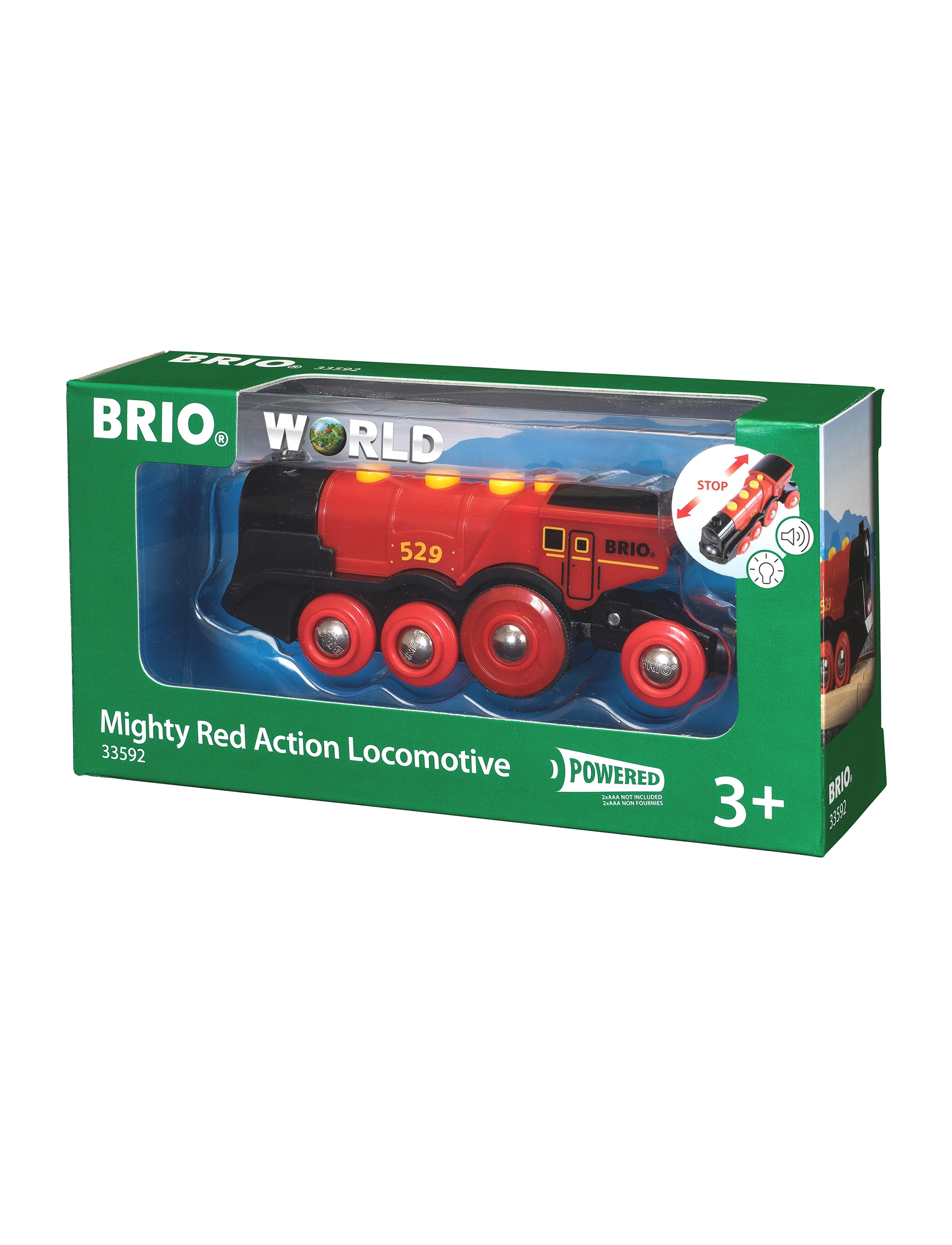 BRIO - BRIO® Lok B/O stort rødt - tog - multi coloured - 2