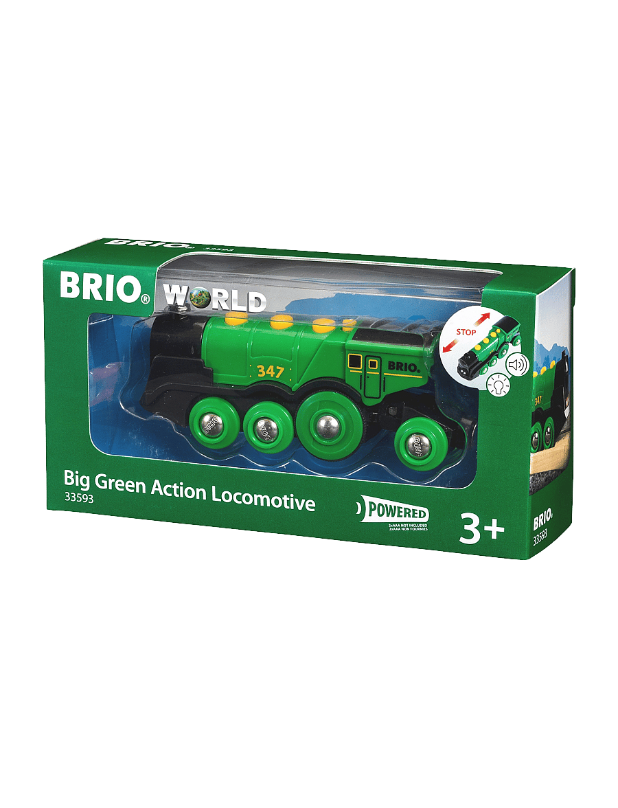 BRIO - Big Green Action Locomotive - lestir - multi coloured - 2