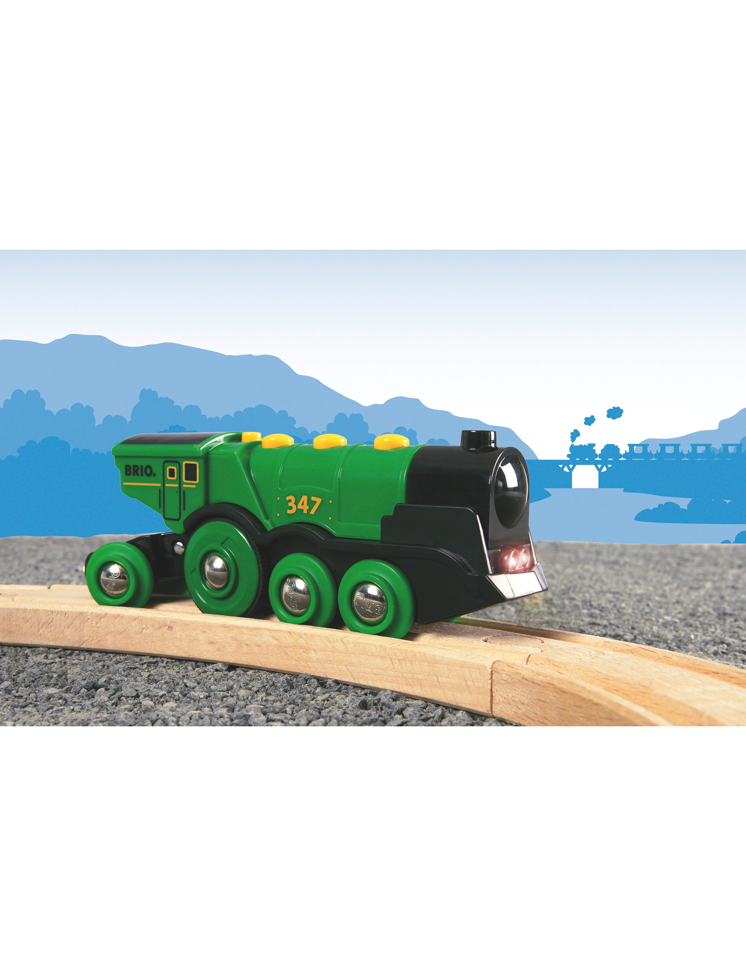 BRIO Brio 33593 Stort, Grønt Lokomotiv, B/O, One Size, Green, Legetøjskøretøjer > Tog, Børn
