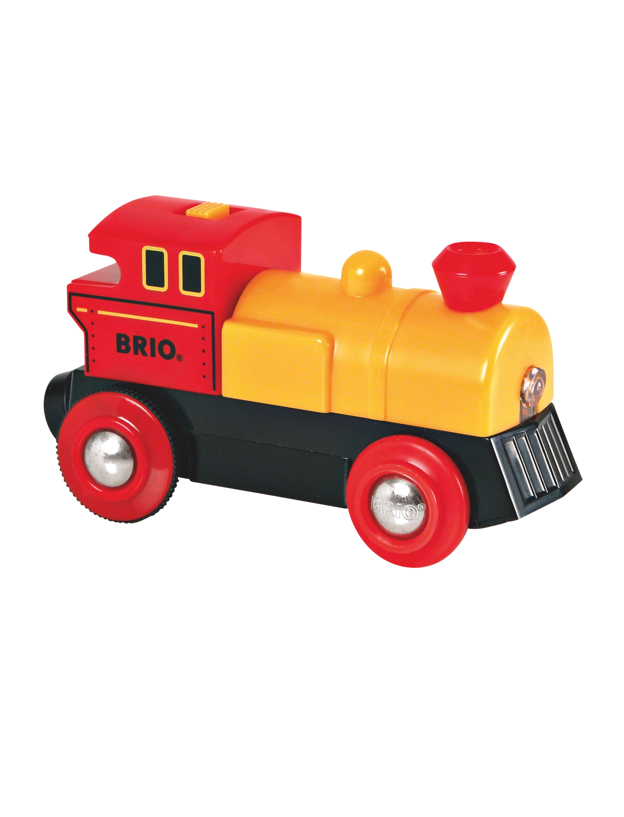 BRIO BRIO 33594 Batteridrevet tovejs lokomotiv, rødt/gult - Legetøj - MULTI COLOURED / multi