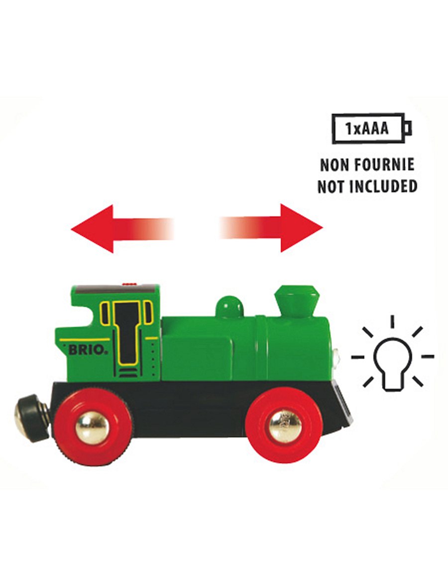 BRIO - BRIO 33595 Batteridrevet tovejs lokomotiv, grønt/sort - tog - multi coloured - 0