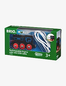 BRIO 33599 Genopladeligt lokomotiv m/mini USB-kabel, BRIO