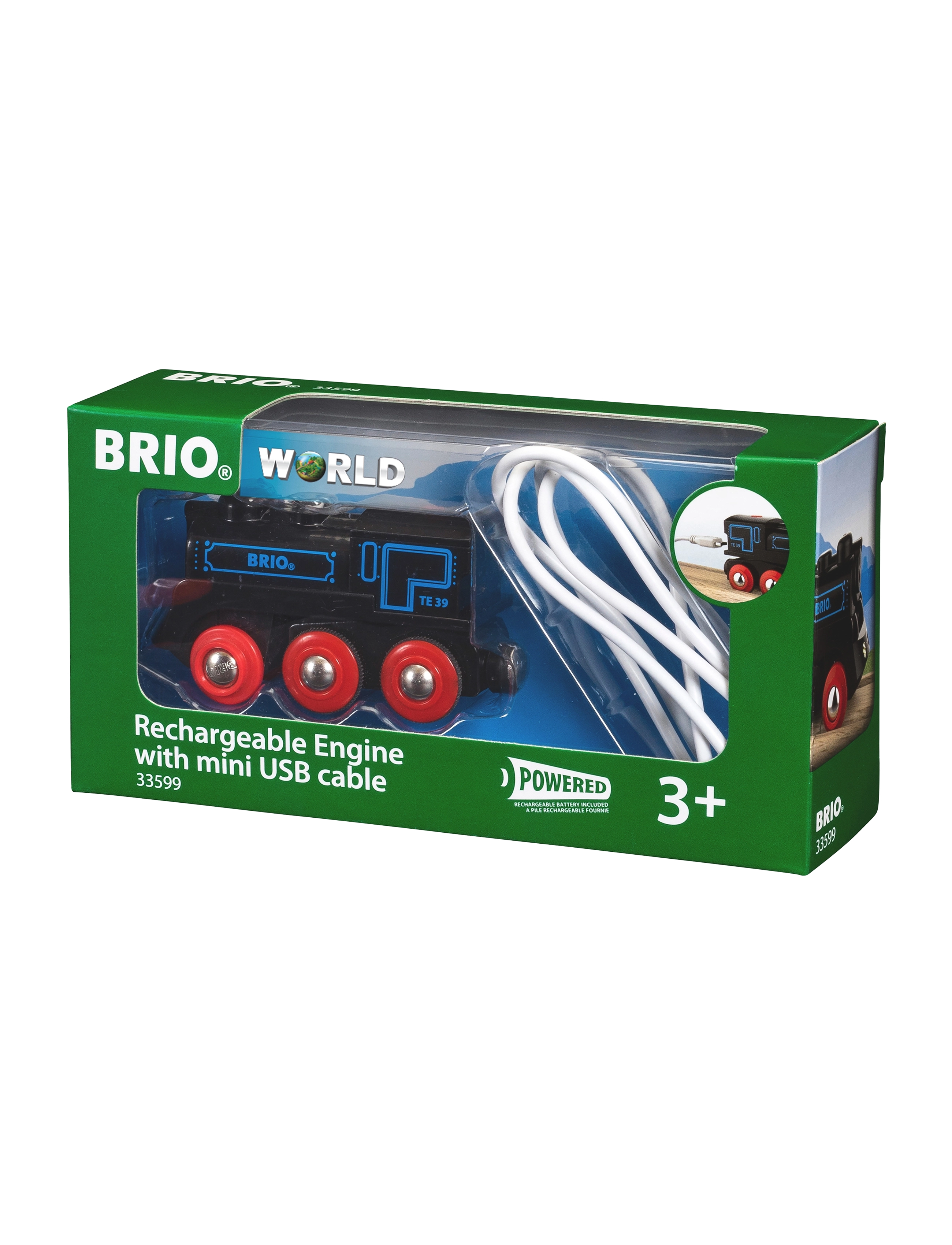 BRIO BRIO 33599 Genopladeligt lokomotiv m/mini USB-kabel - App deal - MULTI COLOURED / multi