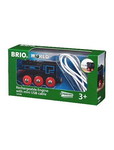 Brio 33599 Genopladeligt Lokomotiv M/Mini Usb-Kabel - Tog