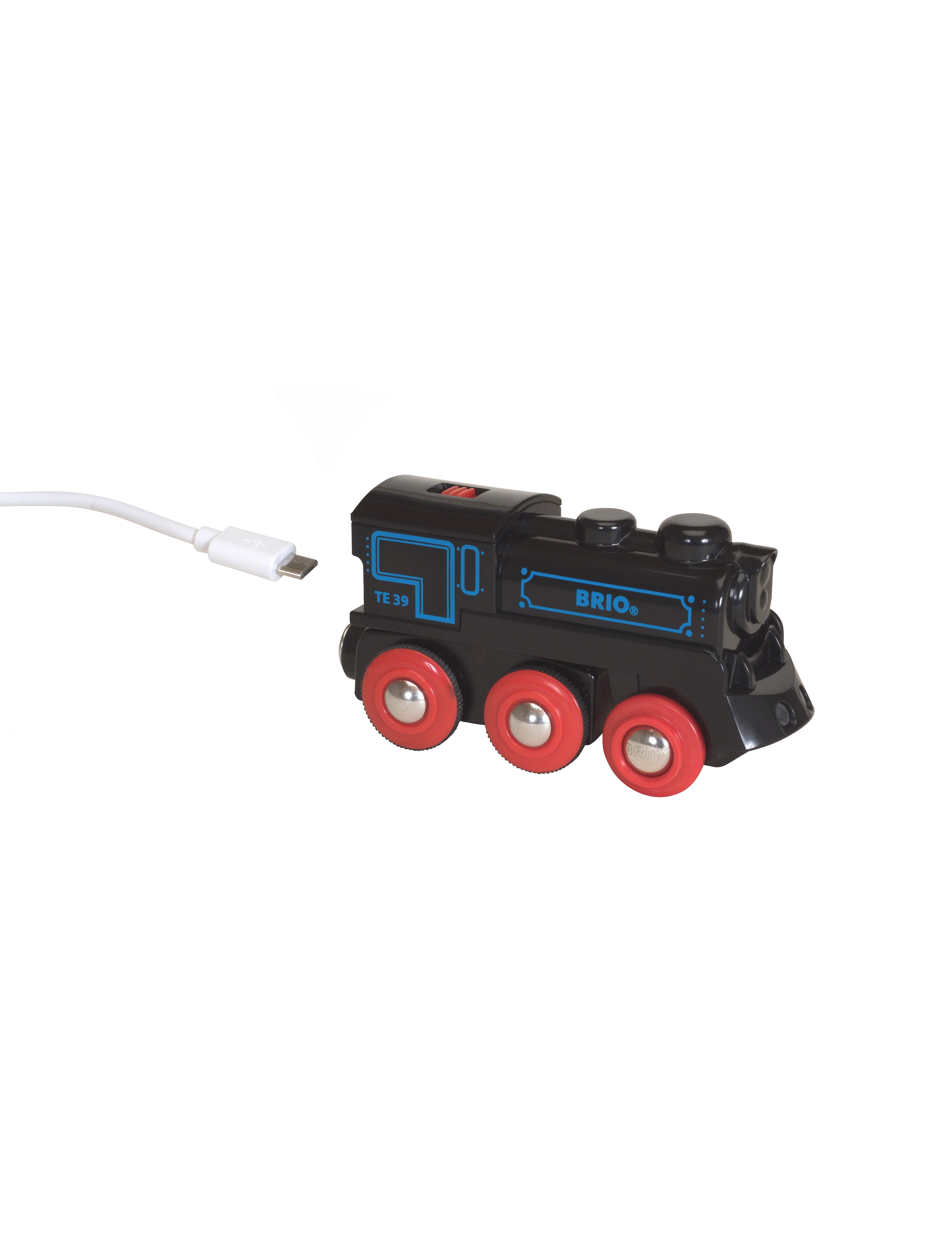 BRIO 33599 Genopladeligt Lokomotiv M/Mini Usb-Kabel, Børn, Trains, Multi/mønstret, Str: ONE SIZE