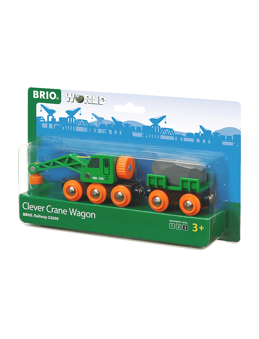 BRIO - BRIO 33698 Togvogn med kran - byggekøretøjer - multi coloured - 2