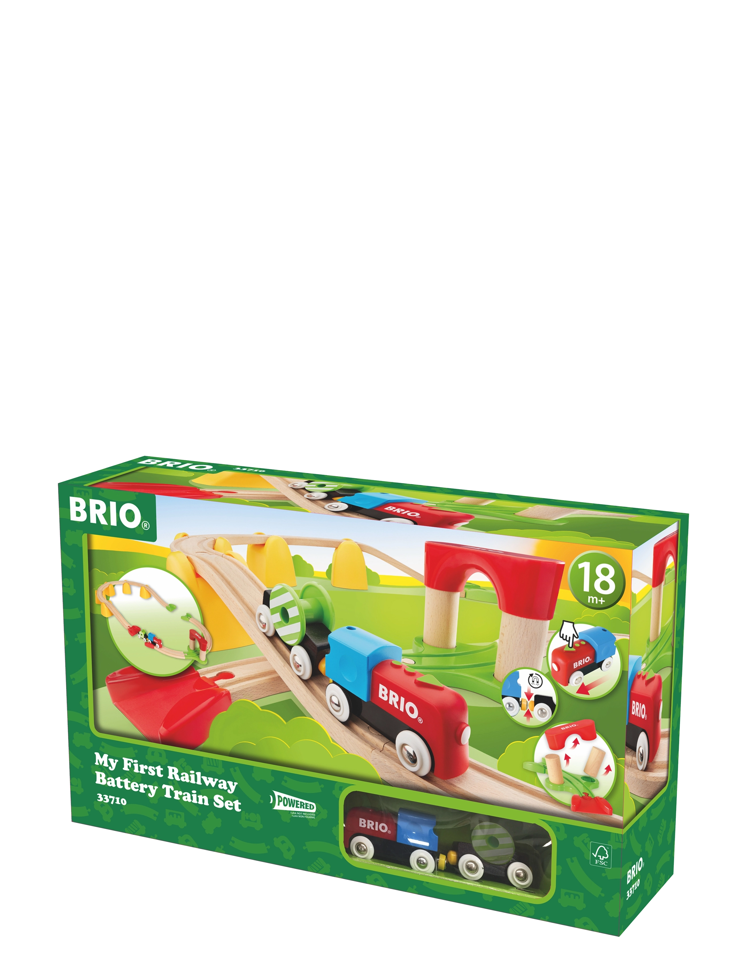 BRIO - BRIO® Min første B/O togbane, 25 deler - tog - multi coloured - 2