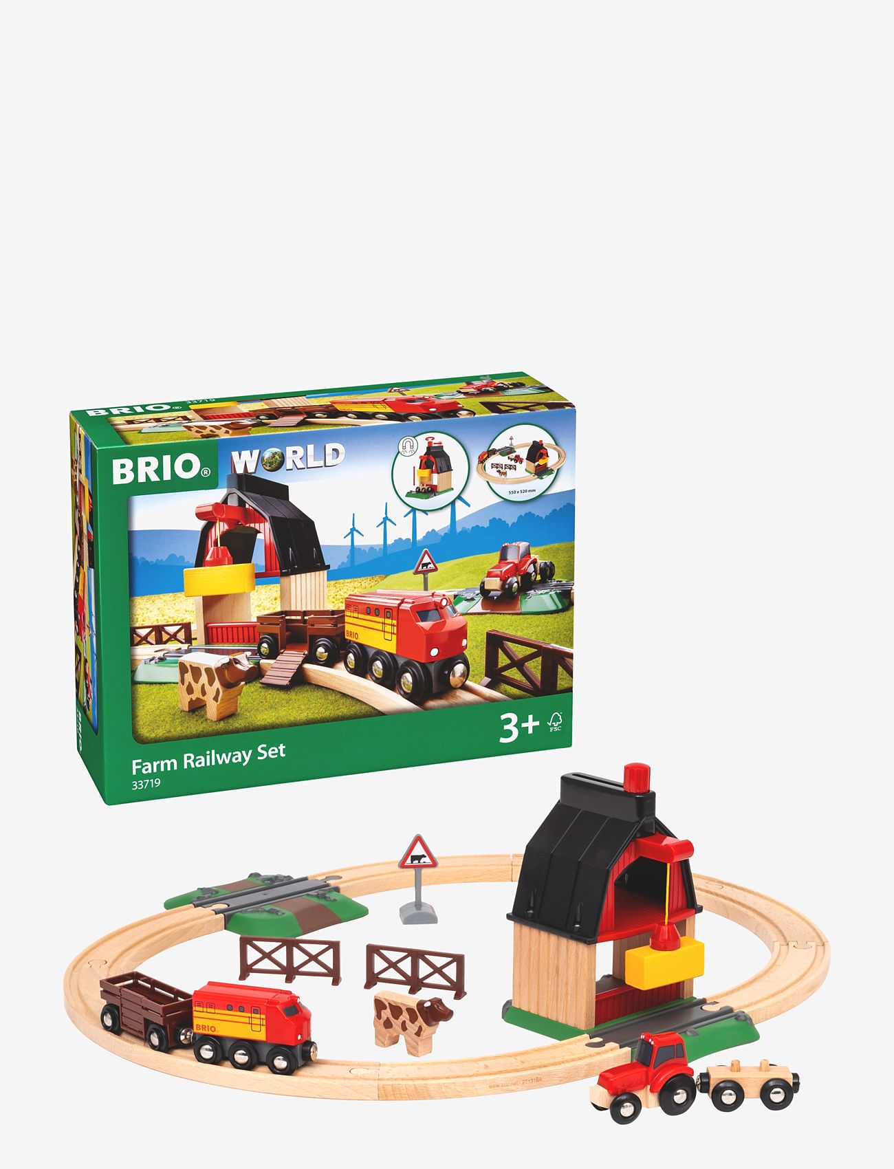 BRIO - BRIO 33719 Togbane, Bondegård-på-landet, sæt - togbaner - multi coloured - 0