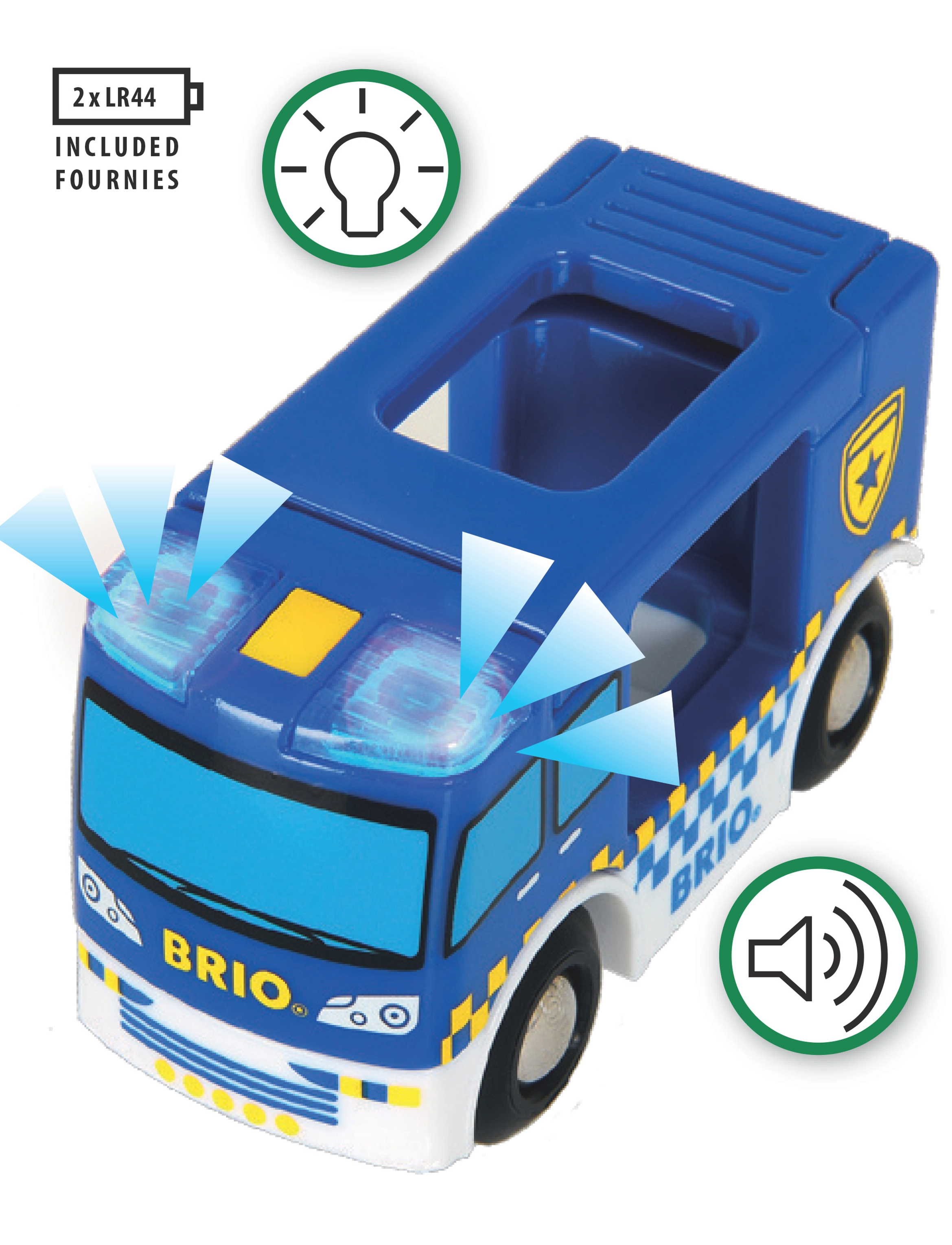 BRIO Brio 33825 Politibil, One Size, Multi/patterned, Legetøjsbiler > Politibiler, Børn