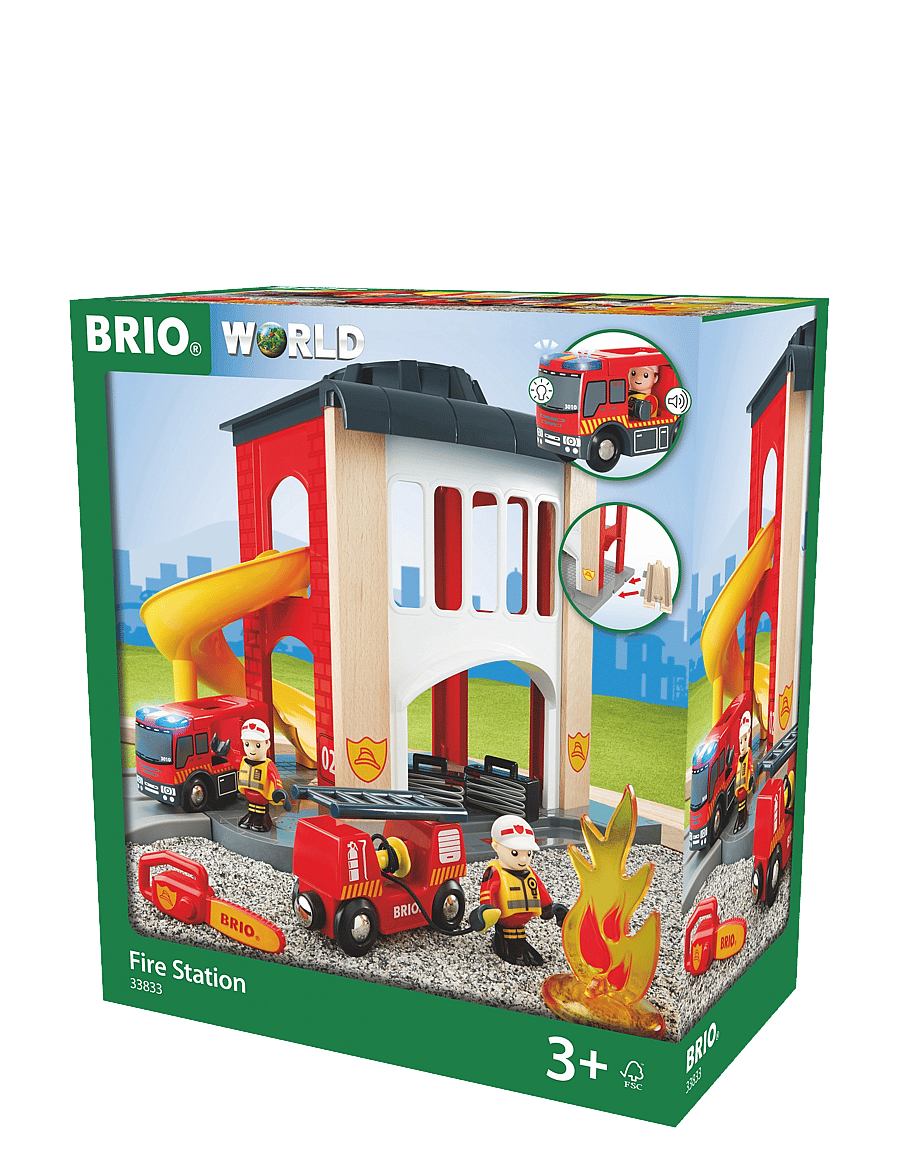 BRIO - BRIO 33833 Brandstation - brandbiler - multi coloured - 2