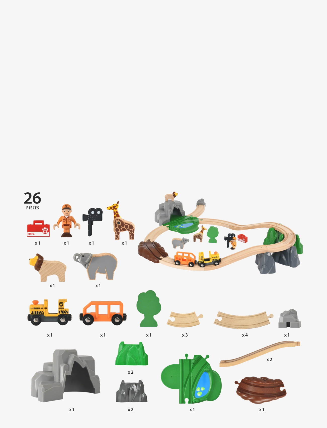 BRIO - Safariseikkailusetti - puiset hahmot - multi coloured - 5