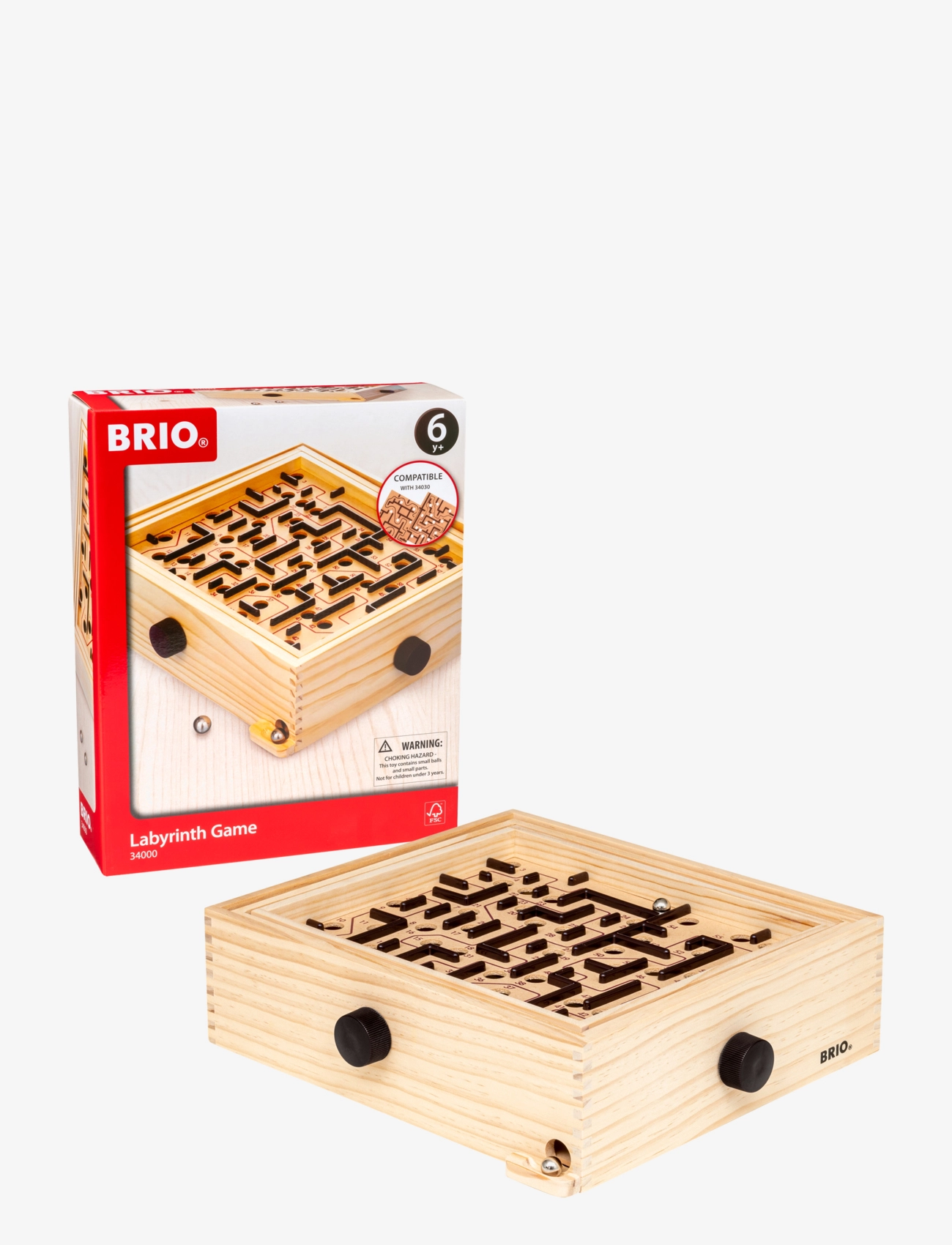 BRIO 34000 Labyrint Spil, Børn, Board Spil, Multi/mønstret, Str: ONE SIZE