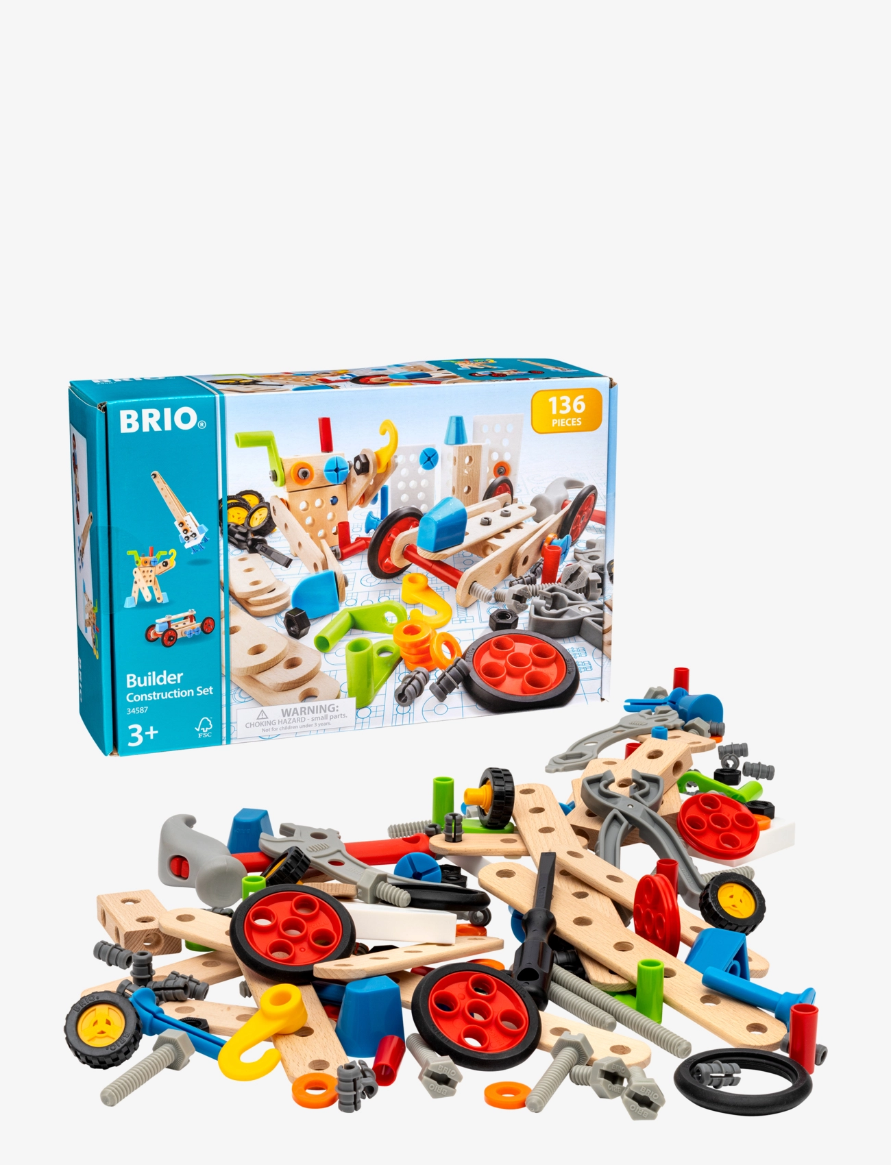 BRIO Brio 34587 Builder Byggesæt, One Size, Multi/patterned, Byggesæt Og -Klodser > Byggesæt, Børn