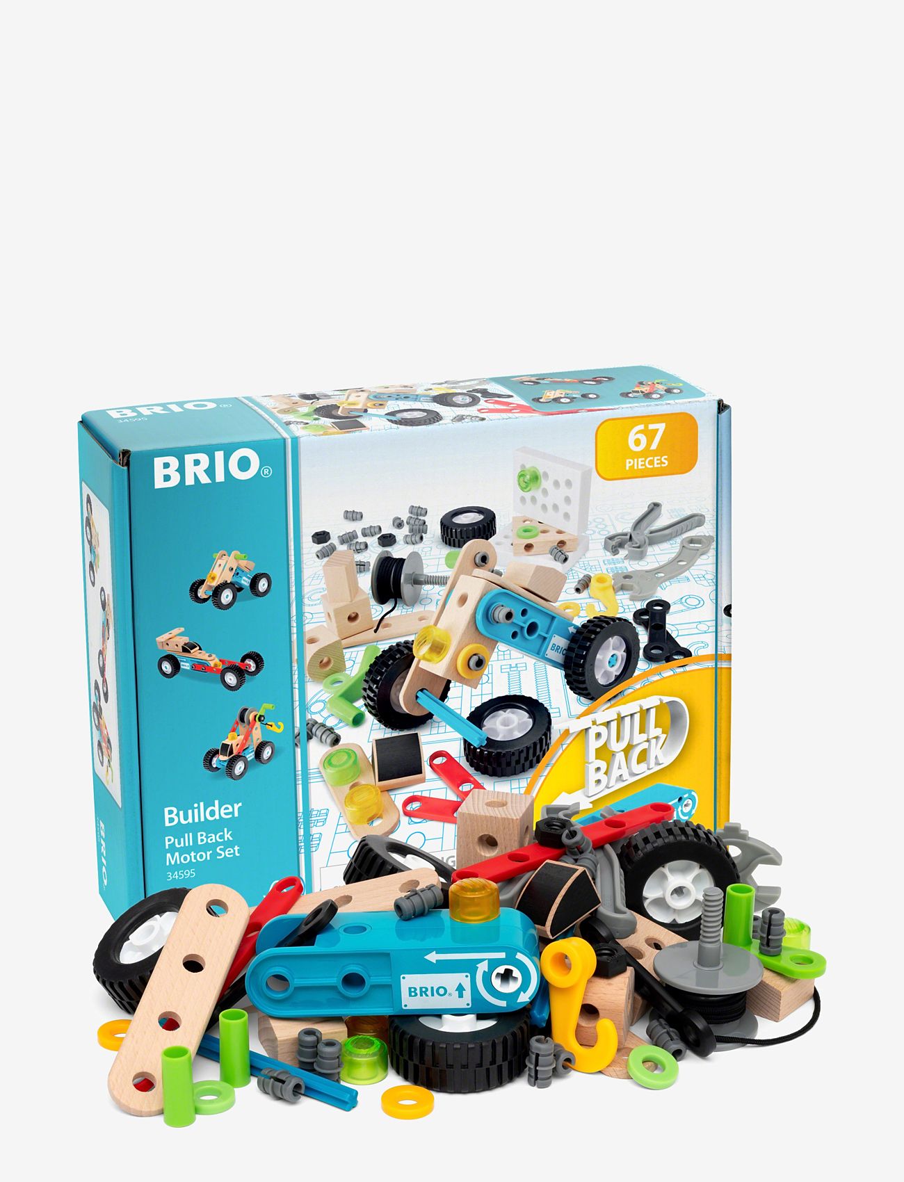 BRIO - BRIO 34595 Builder Pull back-motorsæt - byggesæt - multi coloured - 0