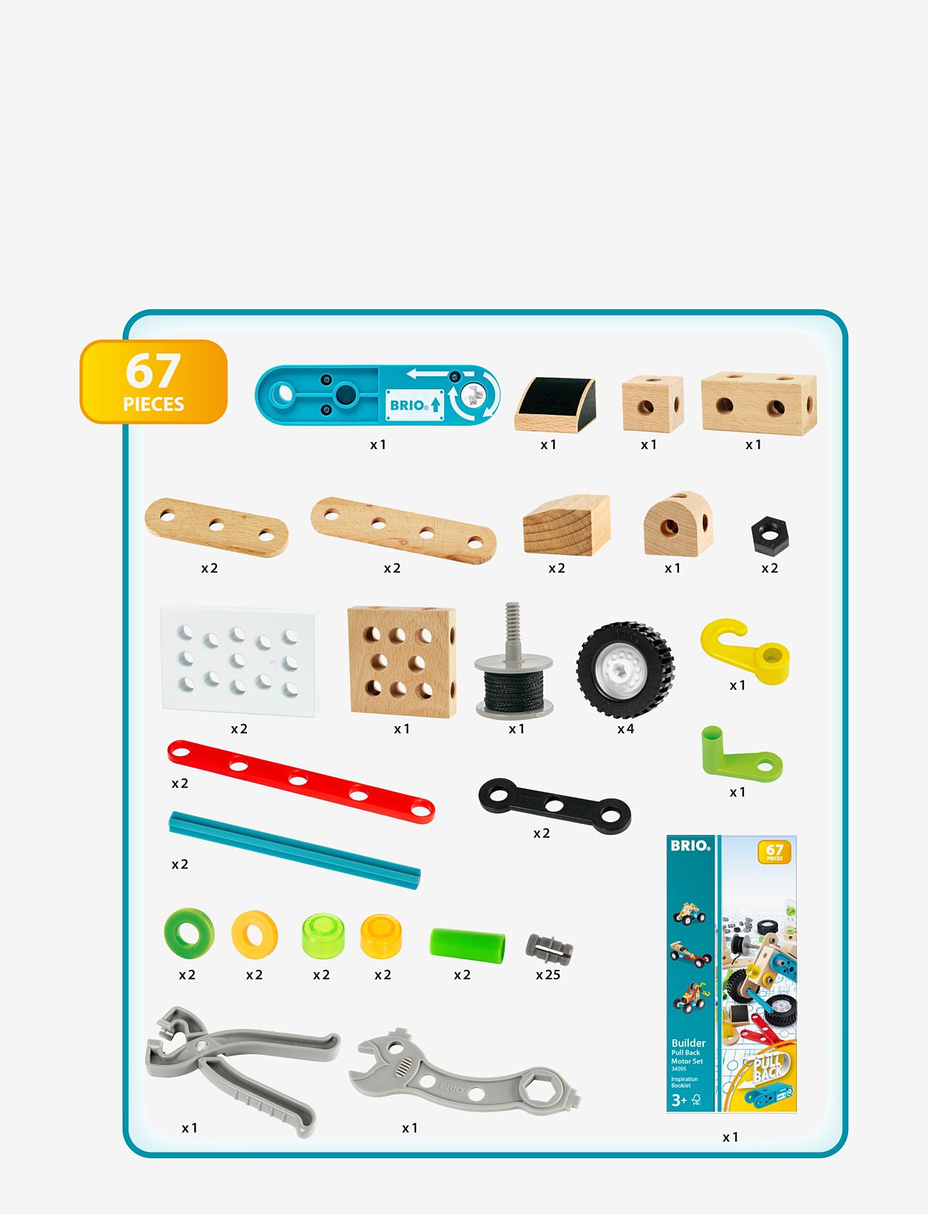 BRIO - Builder uppdragbar motor-set - byggsatser - multi coloured - 1