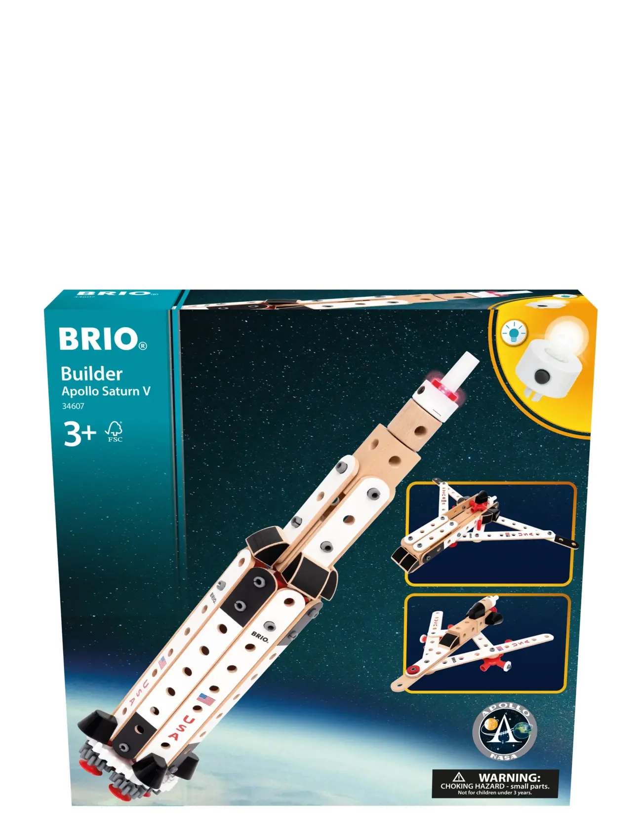 BRIO Builder Apollo Saturn V, One Size, Multi/patterned, Byggesæt Og -Klodser > Byggesæt, Børn