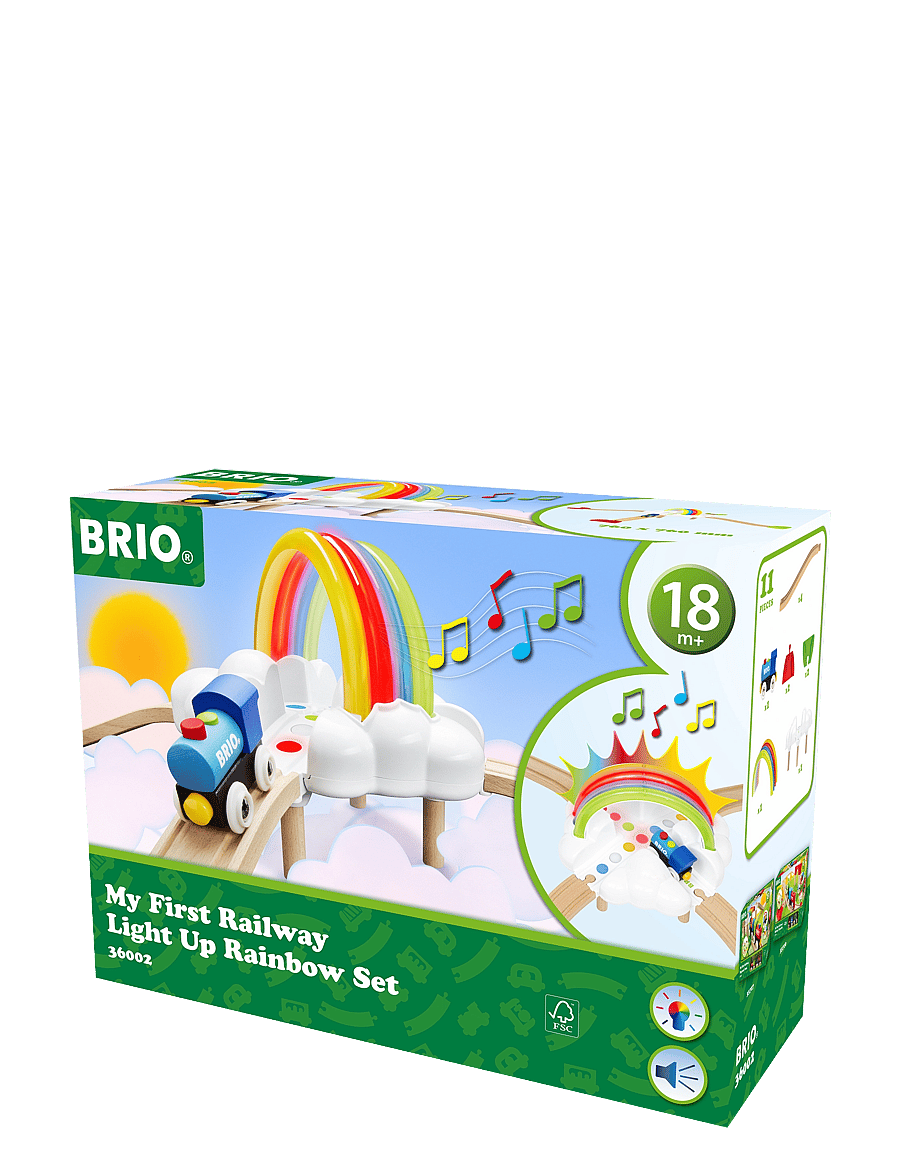 BRIO - My First Railway Light Up Rainbow Set - tågbanor - multi coloured - 2