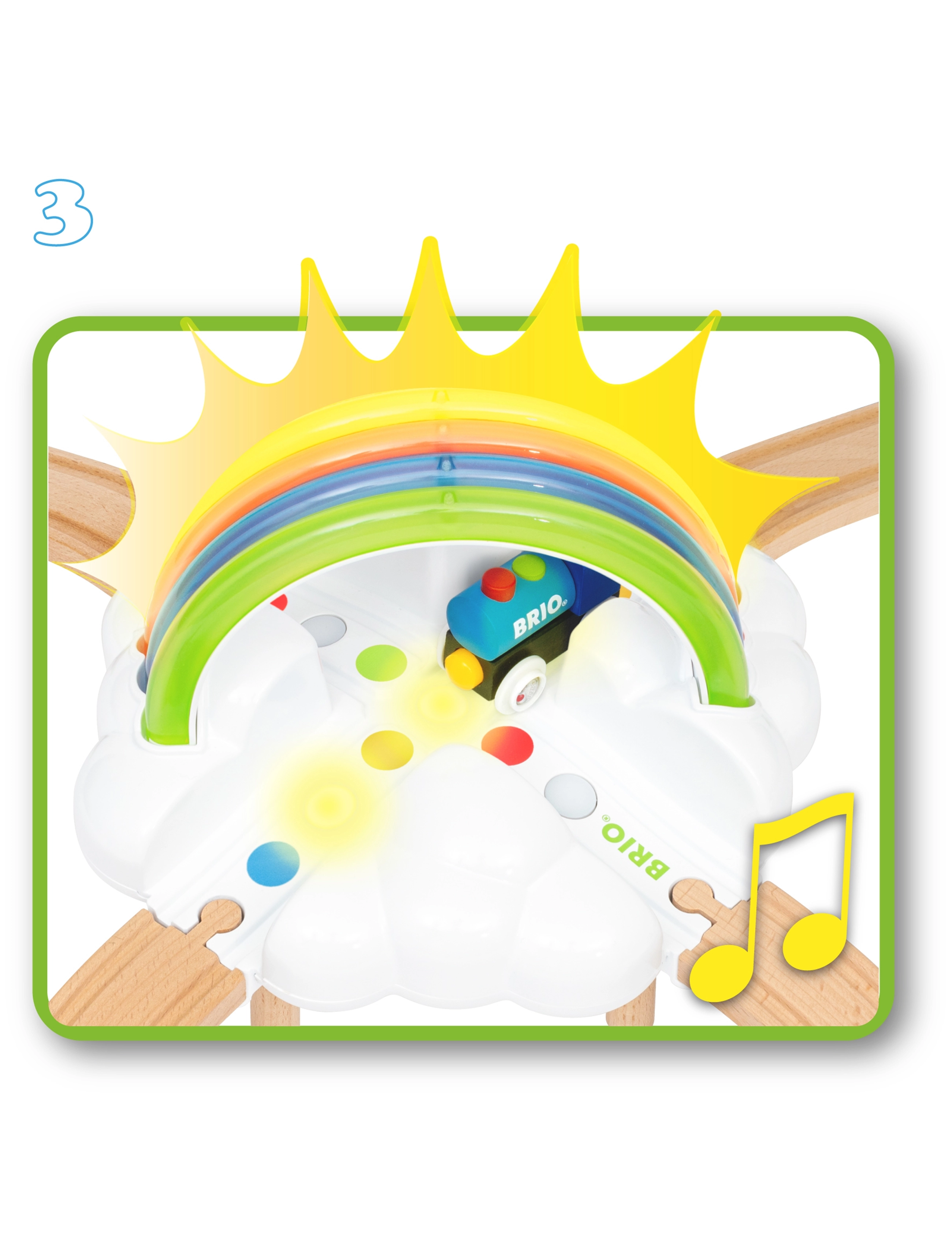BRIO Brio 36002 Min Første Togbane Light Up Regnbue-Sæt, One Size, Multi/patterned, Legetøjskøretøjer > Togtilbehør, Børn