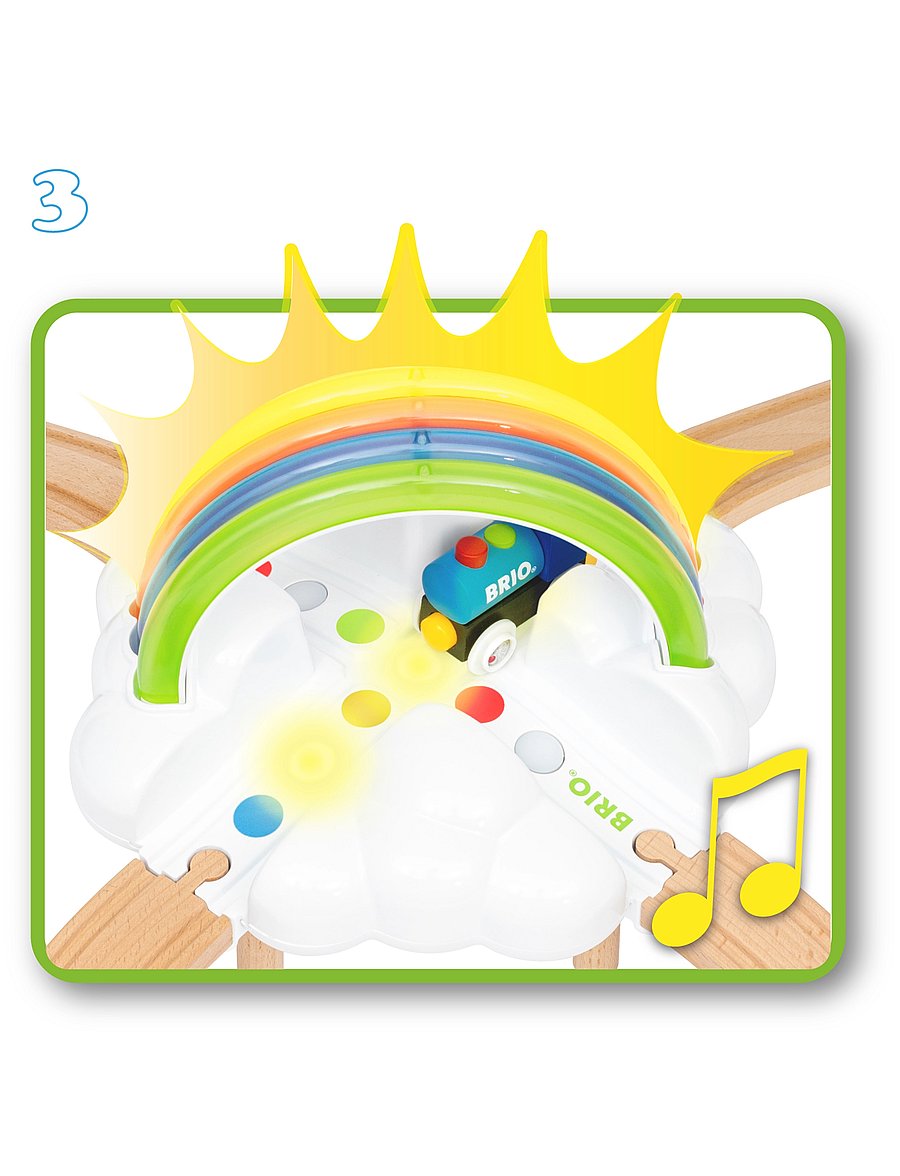 BRIO - My First Railway Light Up Rainbow Set - tågbanor - multi coloured - 0
