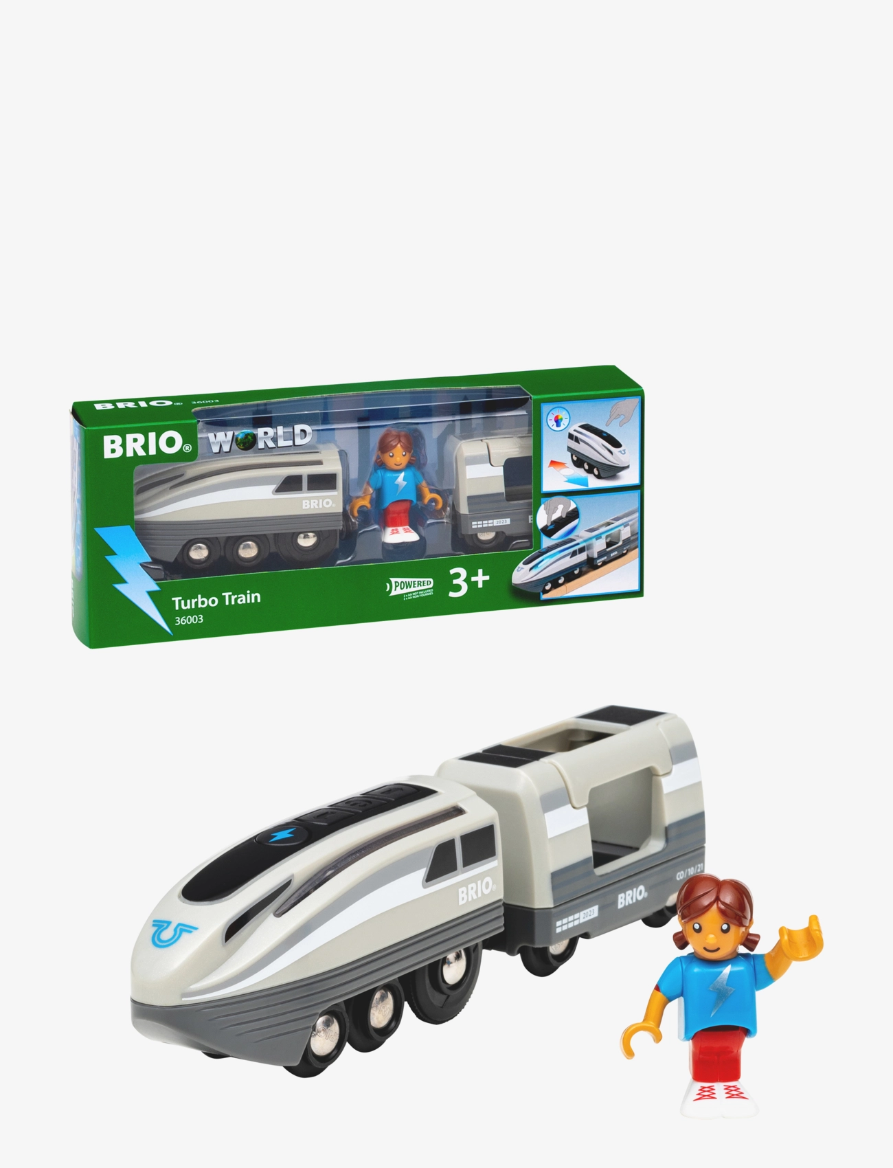 BRIO 36003 Turbo Train, Børn, Trains, Multi/mønstret, Str: ONE SIZE