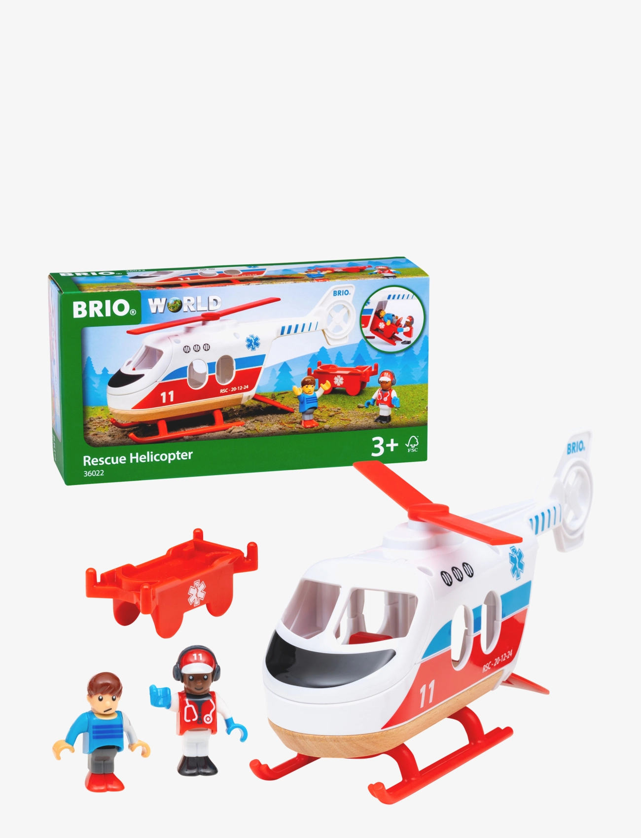 BRIO 36022 Redningshelikopter, Børn, Planes, Multi/mønstret, Str: ONE SIZE
