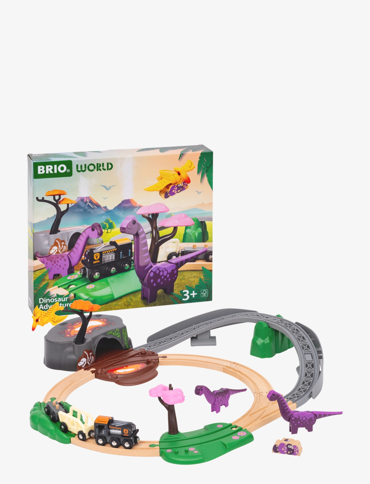 BRIO Togbanesæt med dinosaurer - App deal - MULTI COLOURED / multi