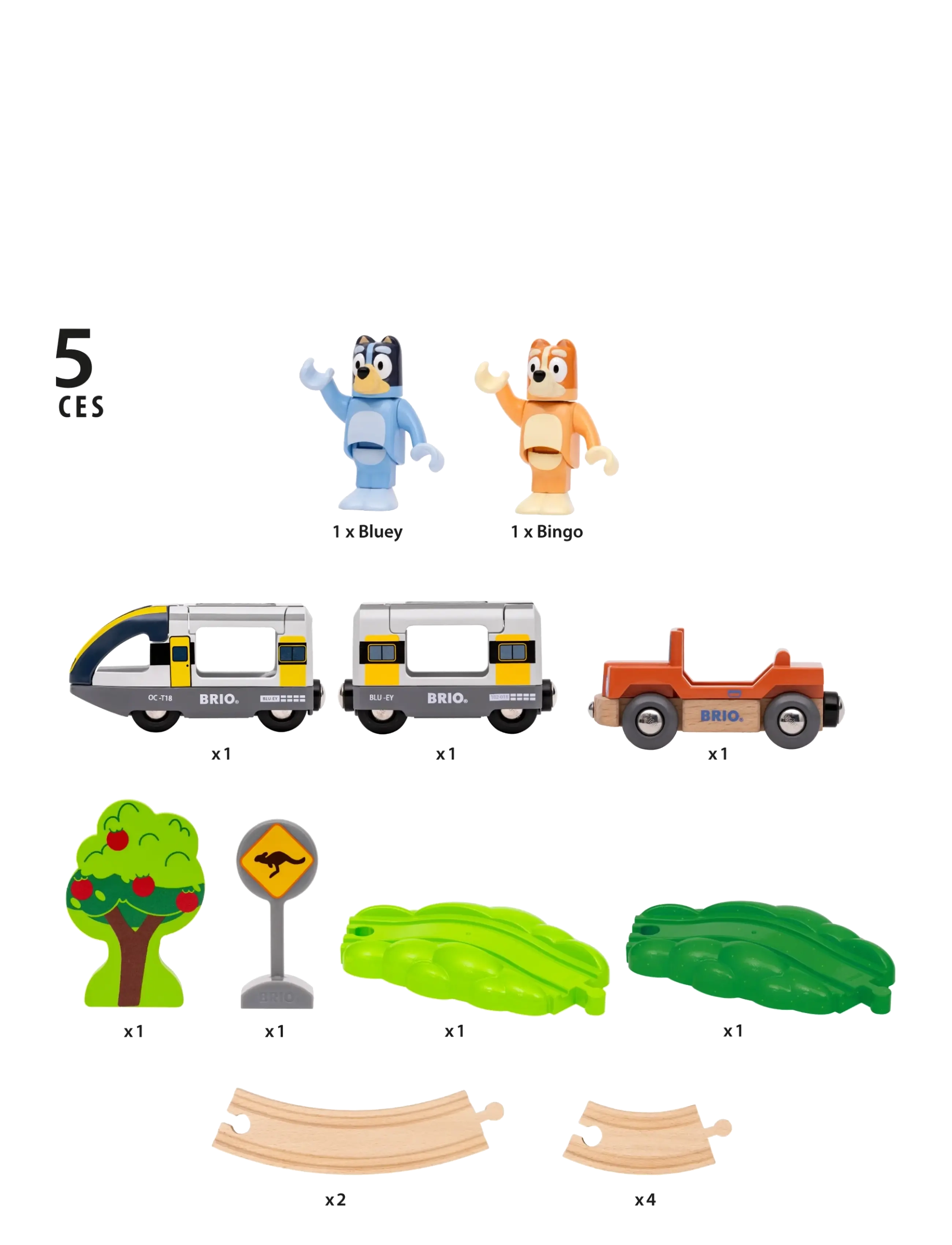 BRIO - Bluey Togbane-sæt - tog - multi coloured - 3