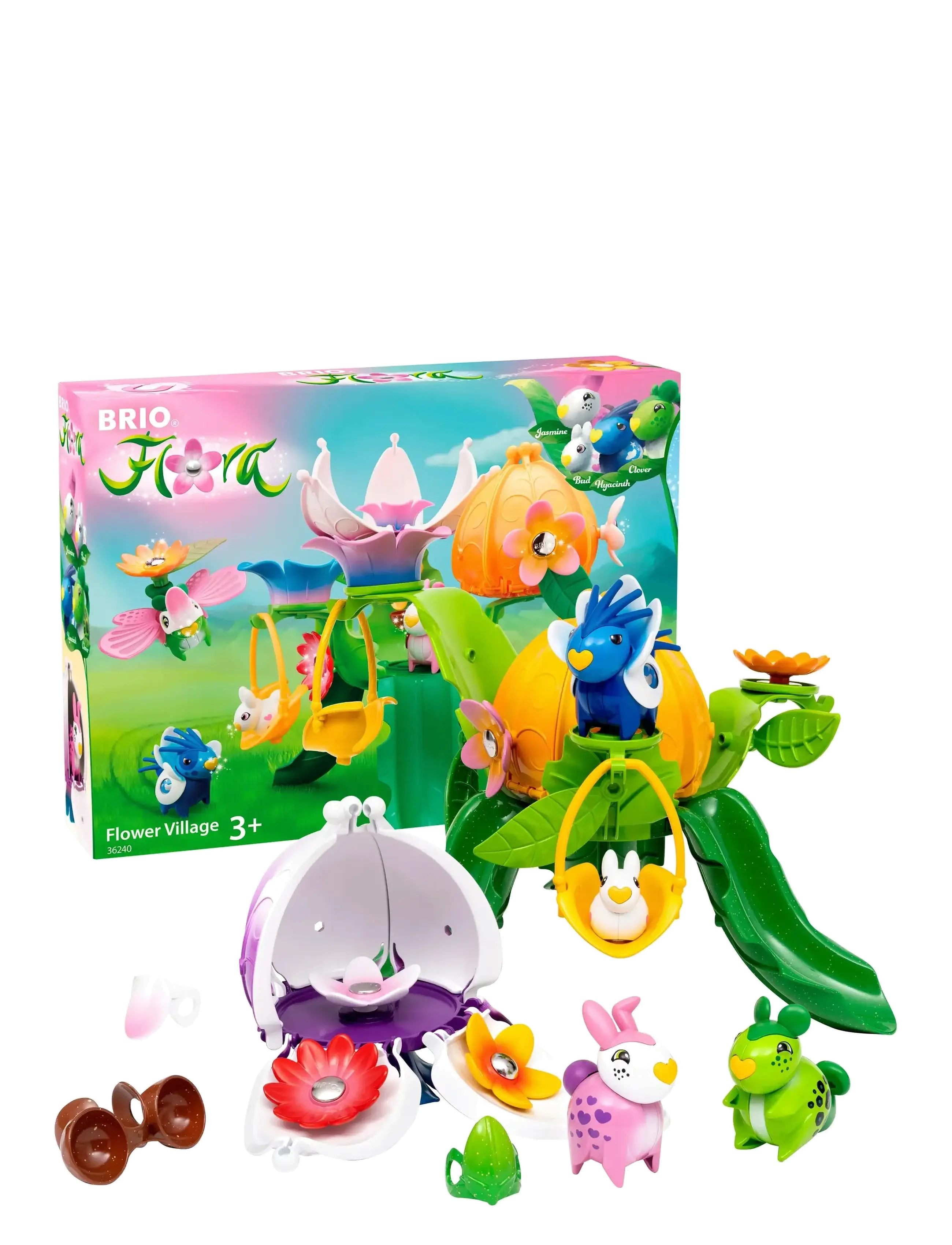 BRIO Flora Flower Village, One Size, Multi/patterned, Legesæt & Actionfigurer > Dyr, Børn